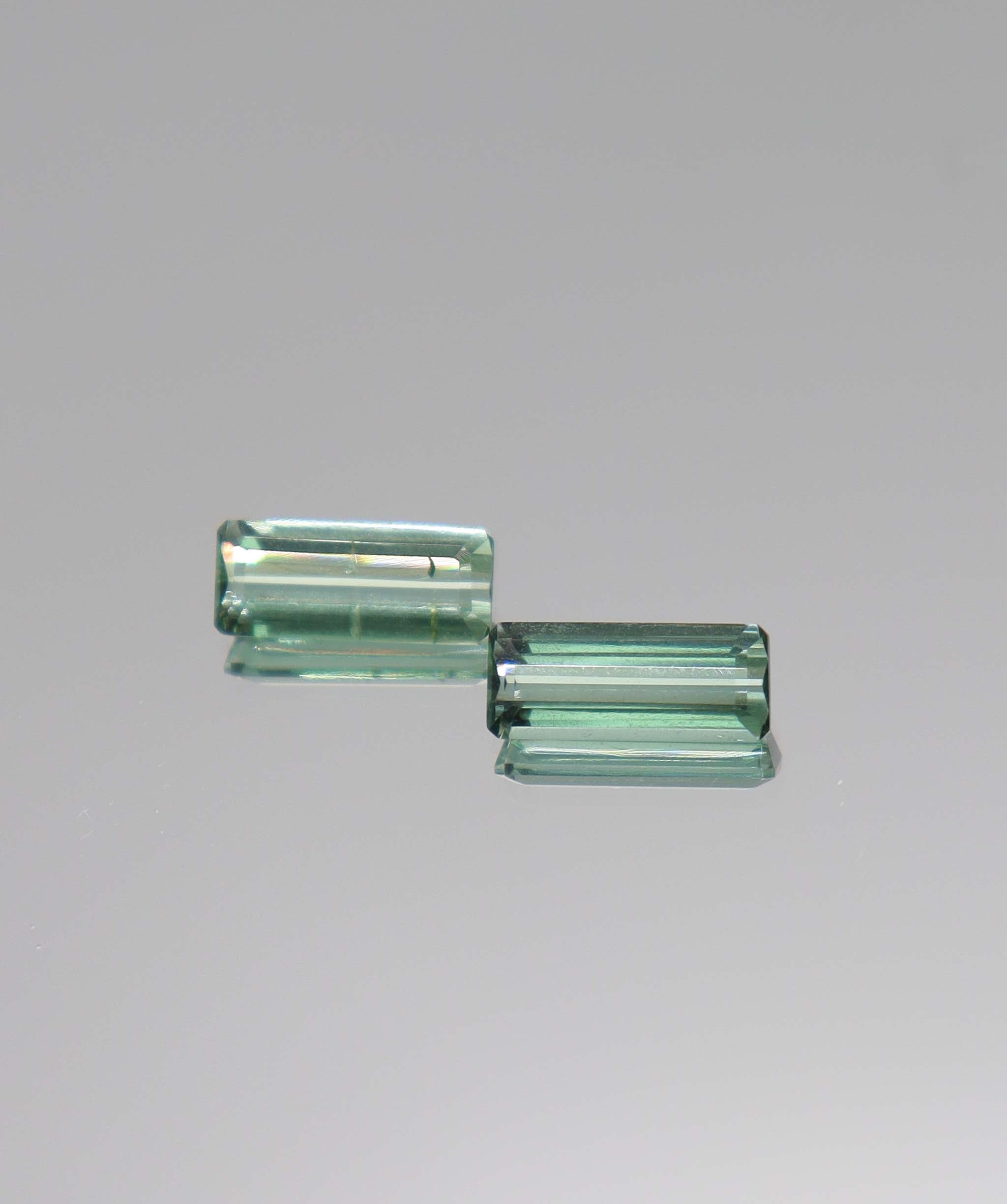 3.85ct Green Tourmaline PAIR DXBCS1069