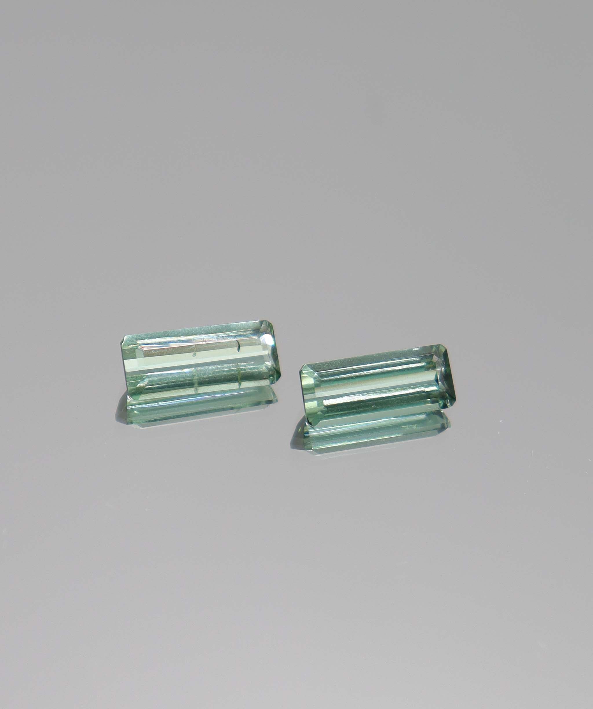 3.85ct Green Tourmaline PAIR DXBCS1069