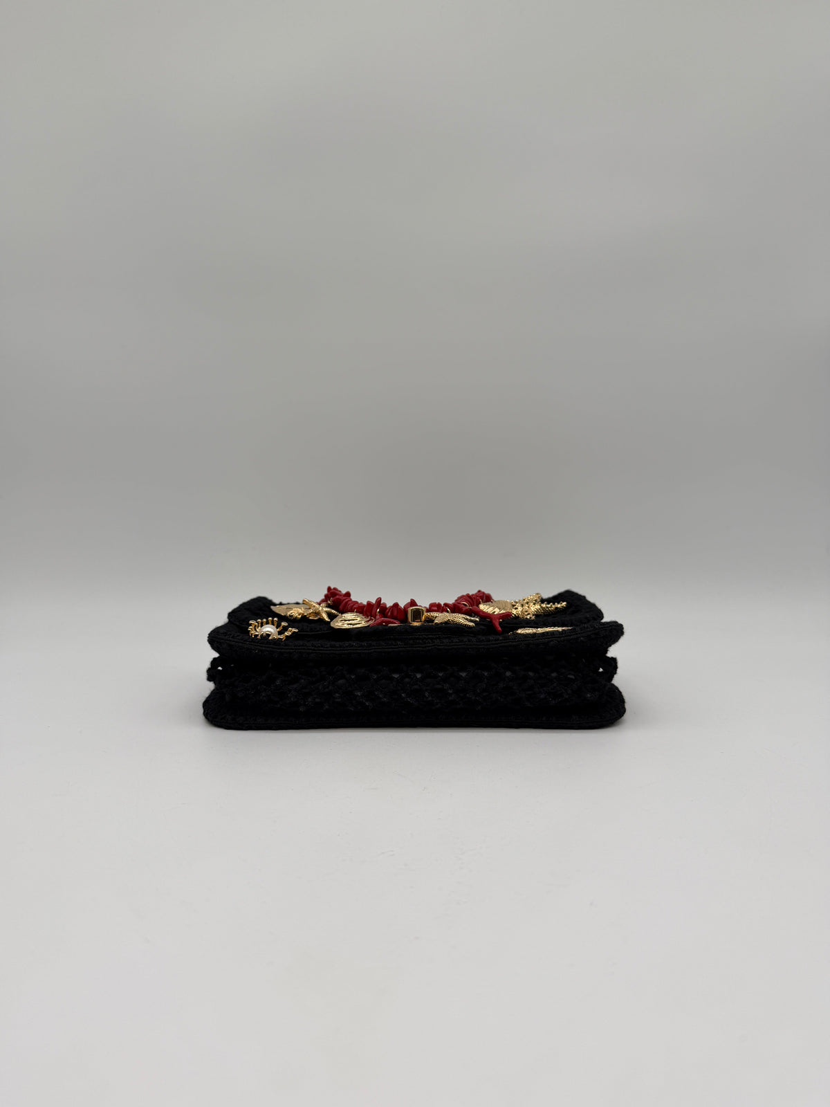 Chanel Coco Beach 2026 Mini Flapbag Black Mesh & Gold Tone Metal