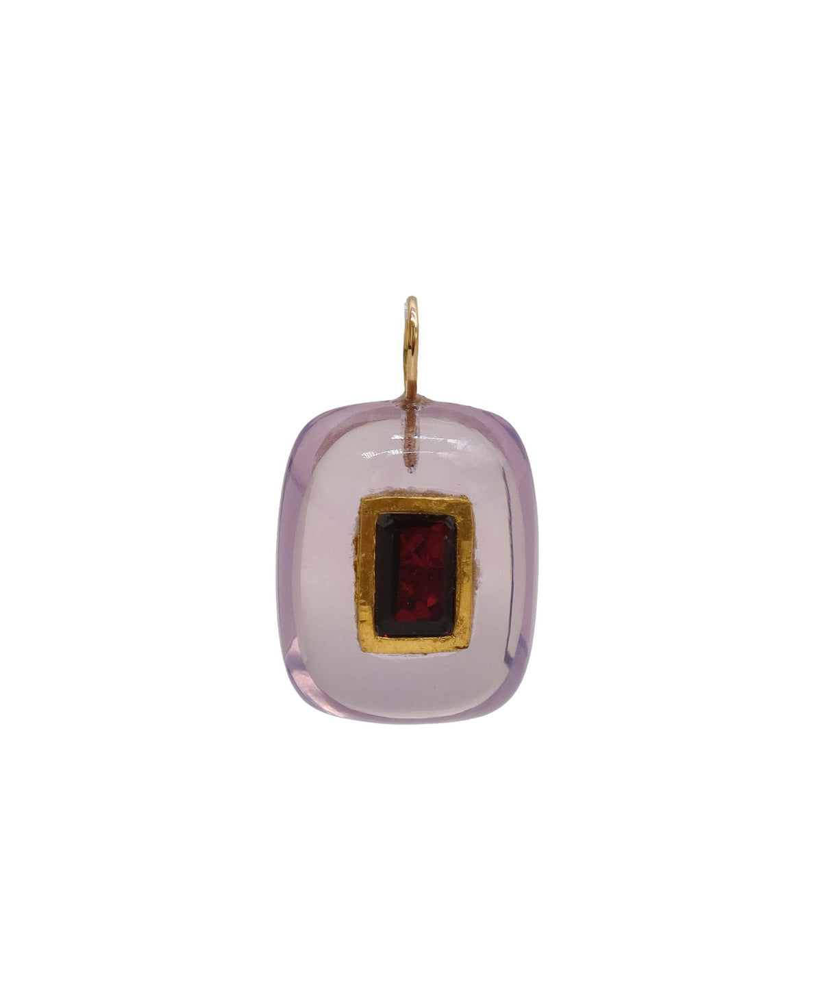 24k gold purple moon stone with purple tourmaline DXBV0563