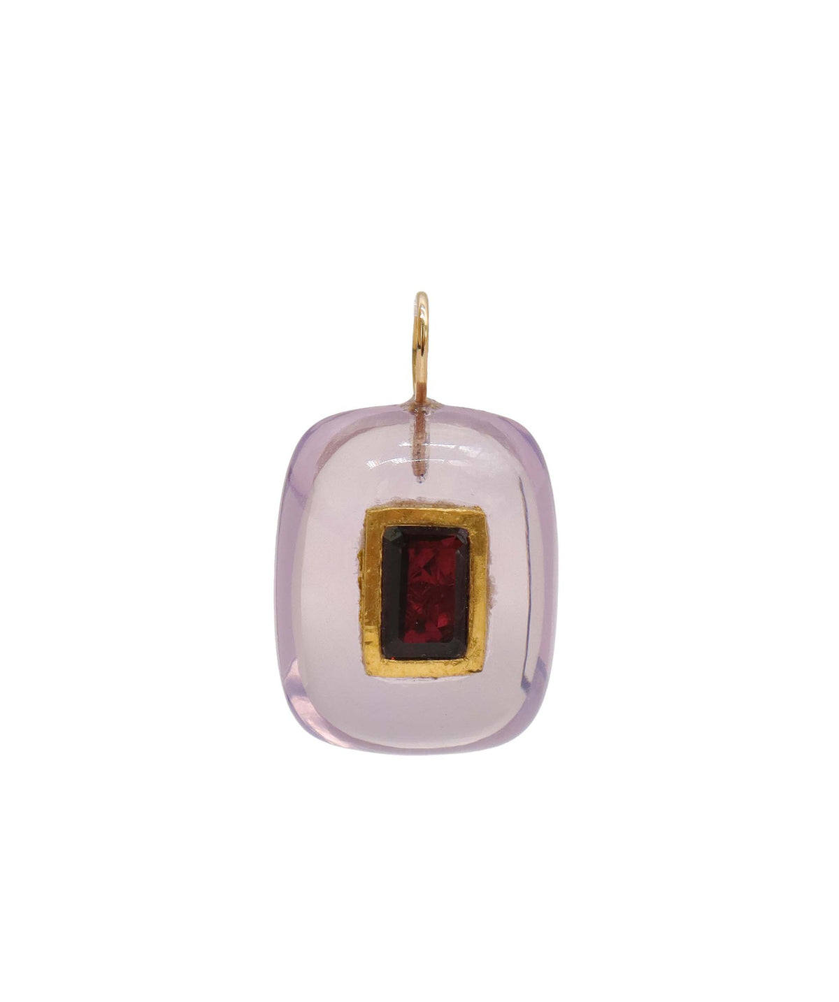 24k gold purple moon stone with purple tourmaline DXBV0563