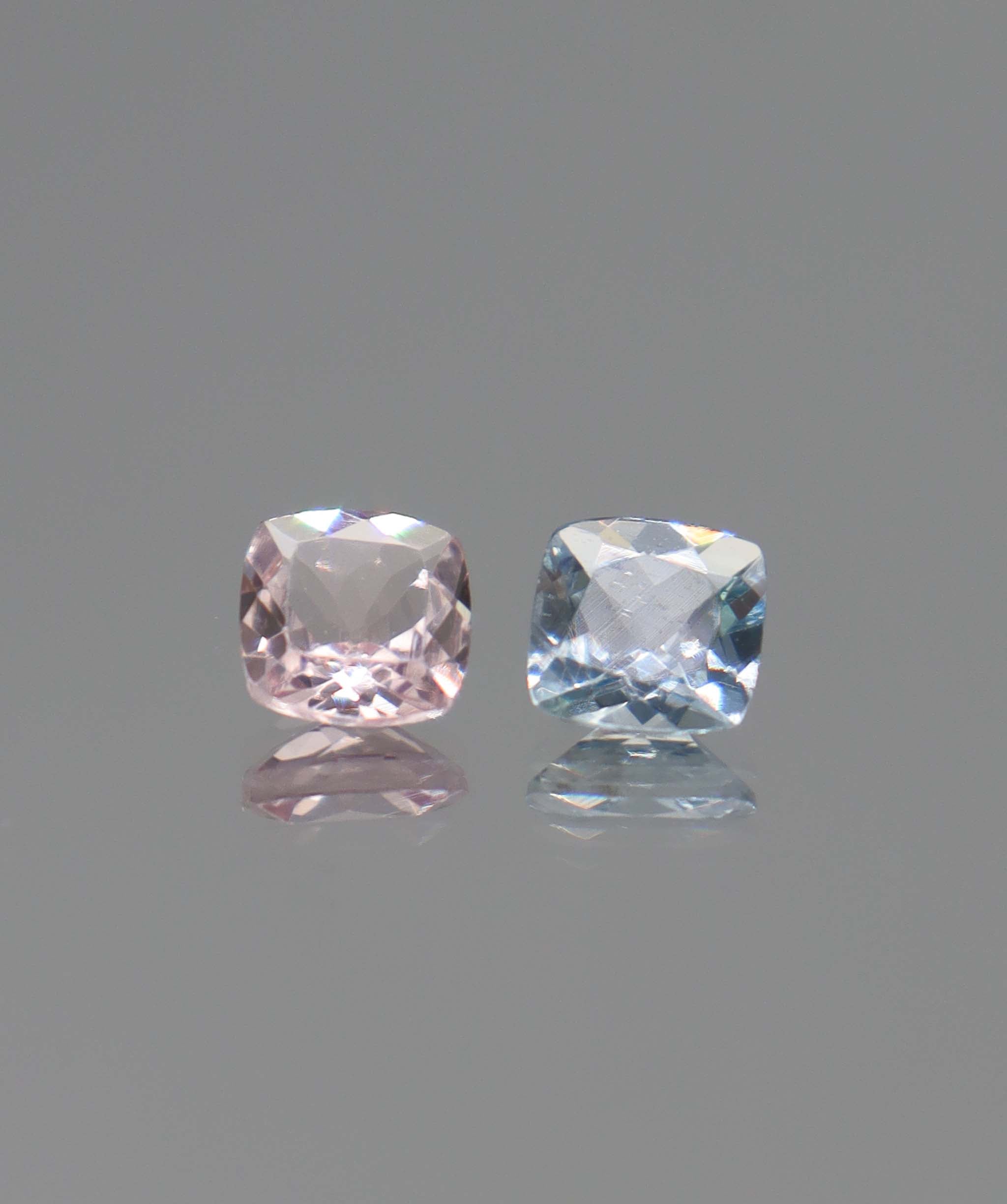 1.92ct Aqua and Morganite Pair DXBCS2480