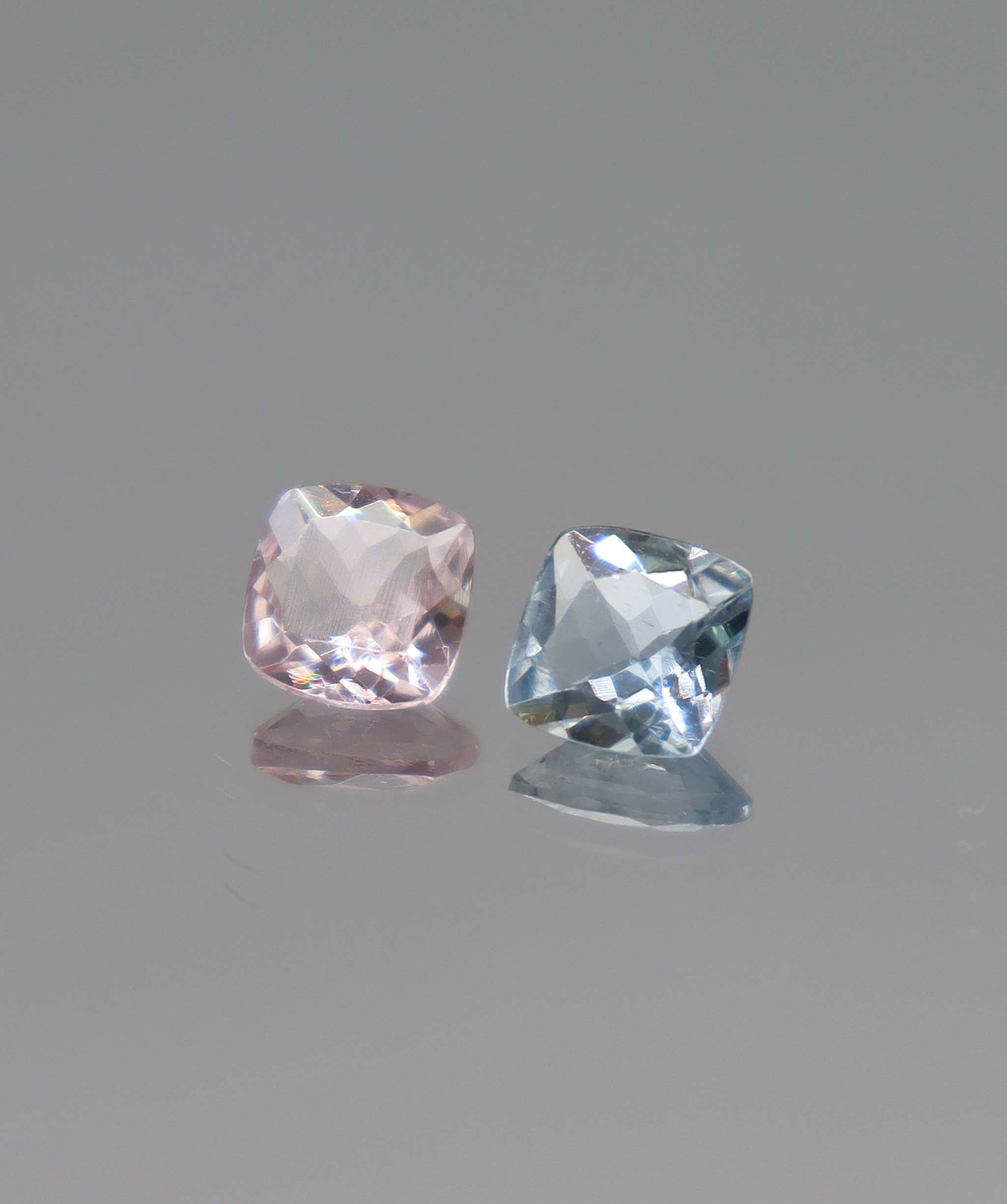 1.92ct Aqua and Morganite Pair DXBCS2480