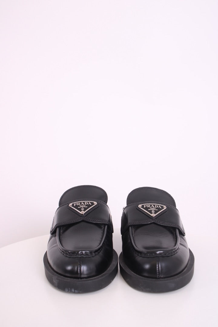Prada Mule Loafers Black 37