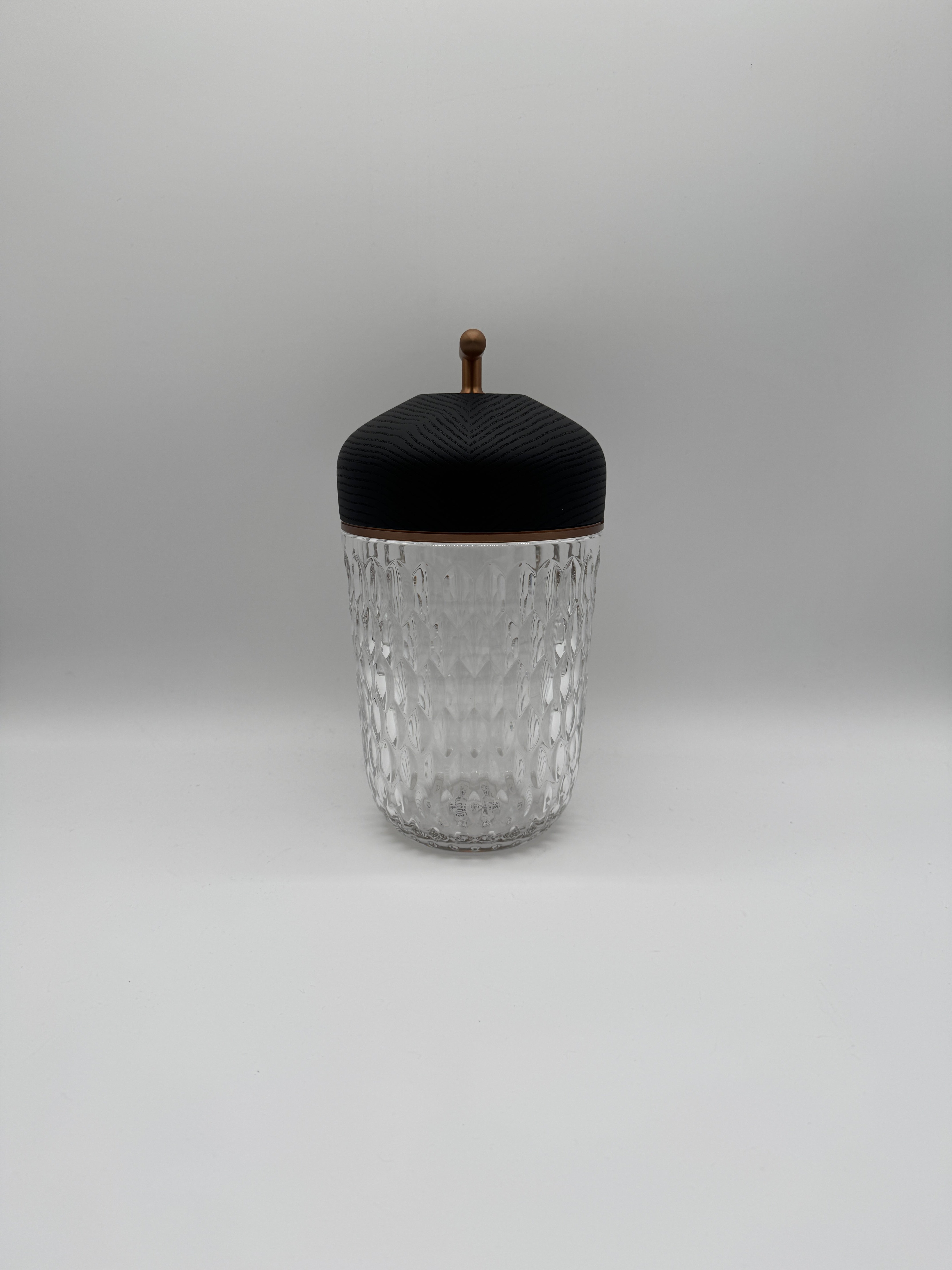 Saint-Louis Folia Portable Lamp Black Wood Bronze Anodized