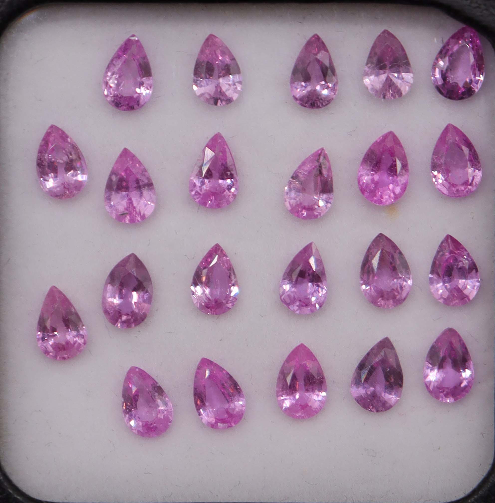 12.30ct Pink Sapphire Pear Lot Calibrated 6x4mm DXBCD1245