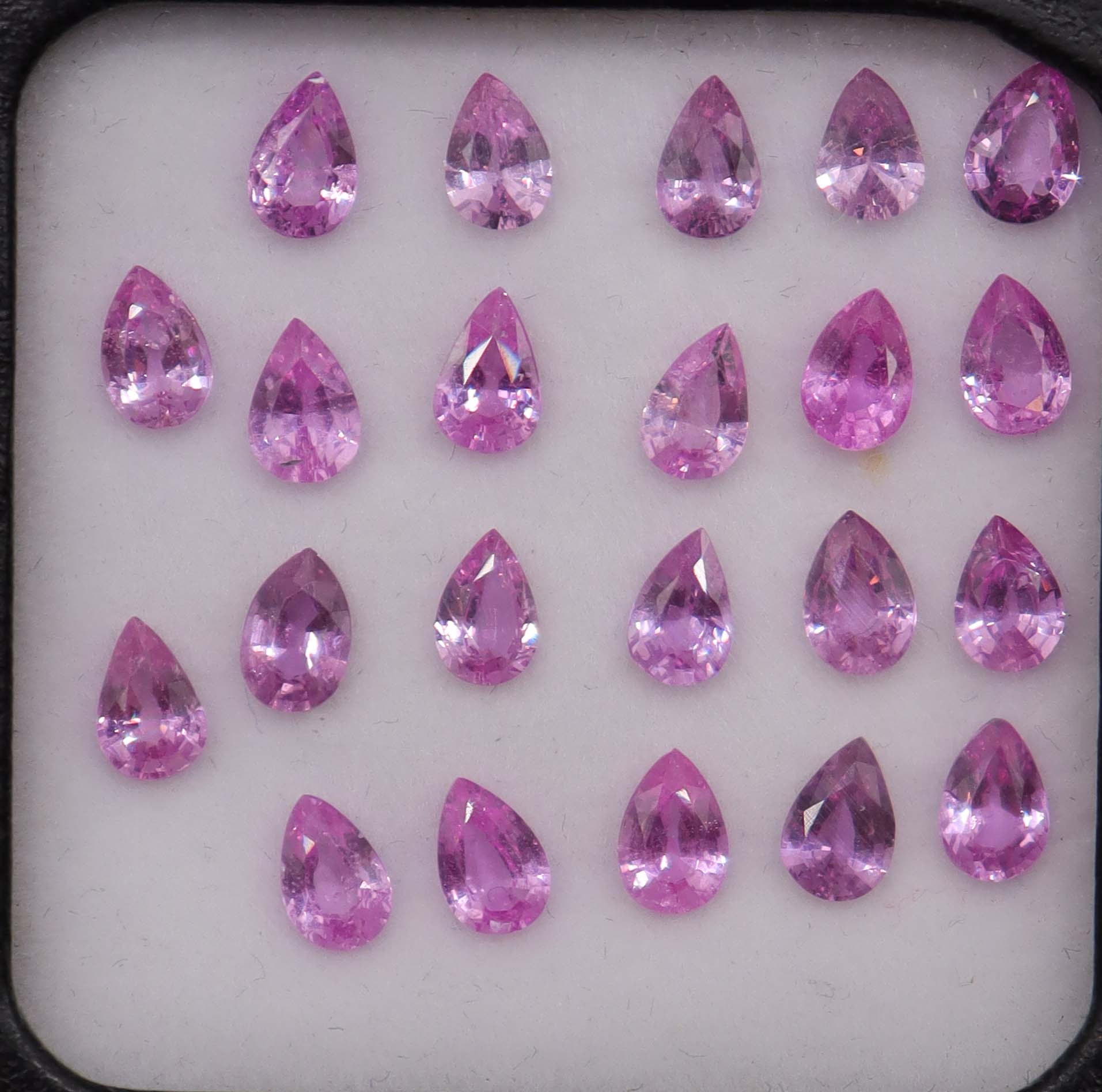12.30ct Pink Sapphire Pear Lot Calibrated 6x4mm DXBCD1245