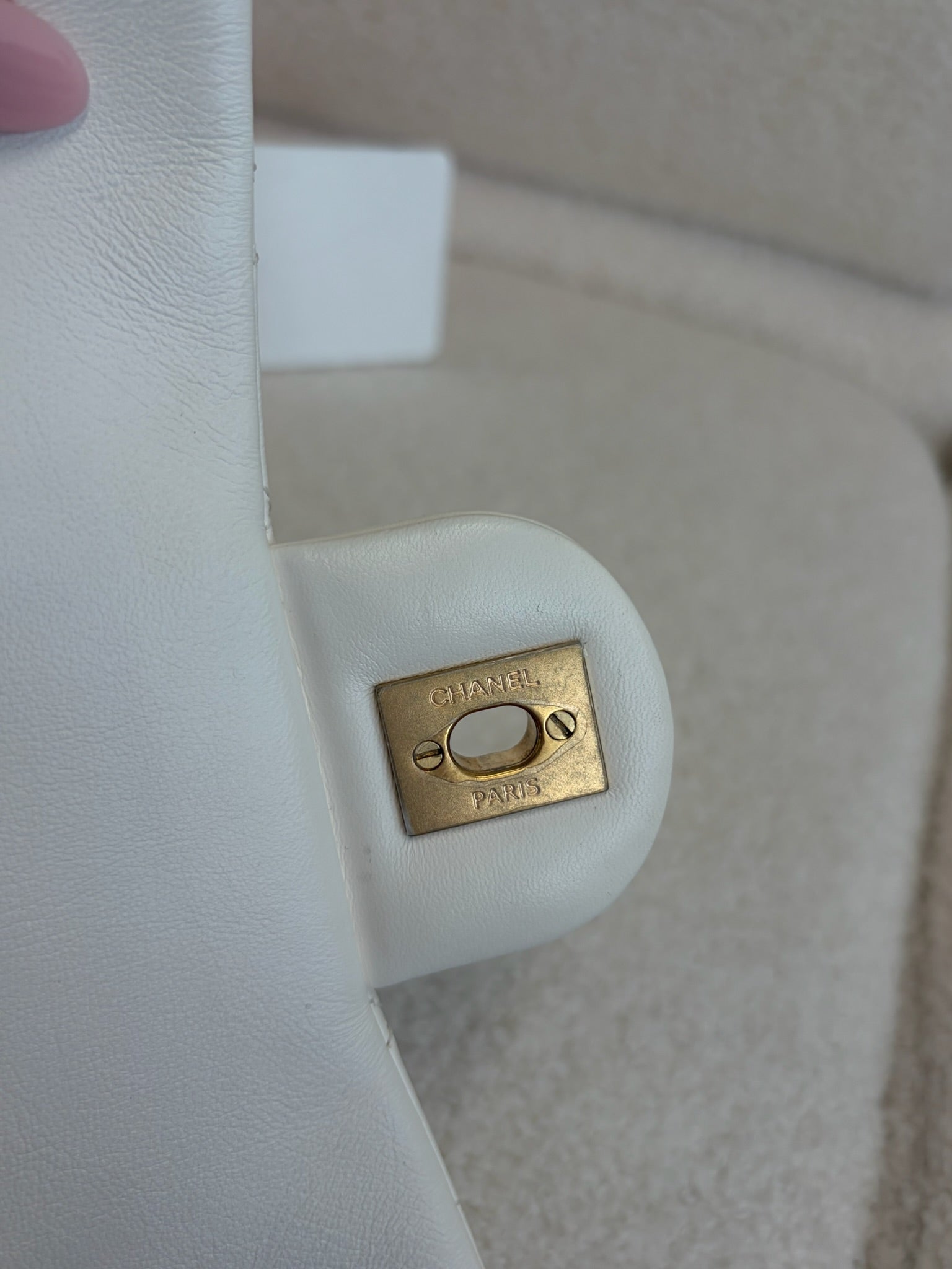Chanel White Calfskin Quilted Mini Romance Flap Bag