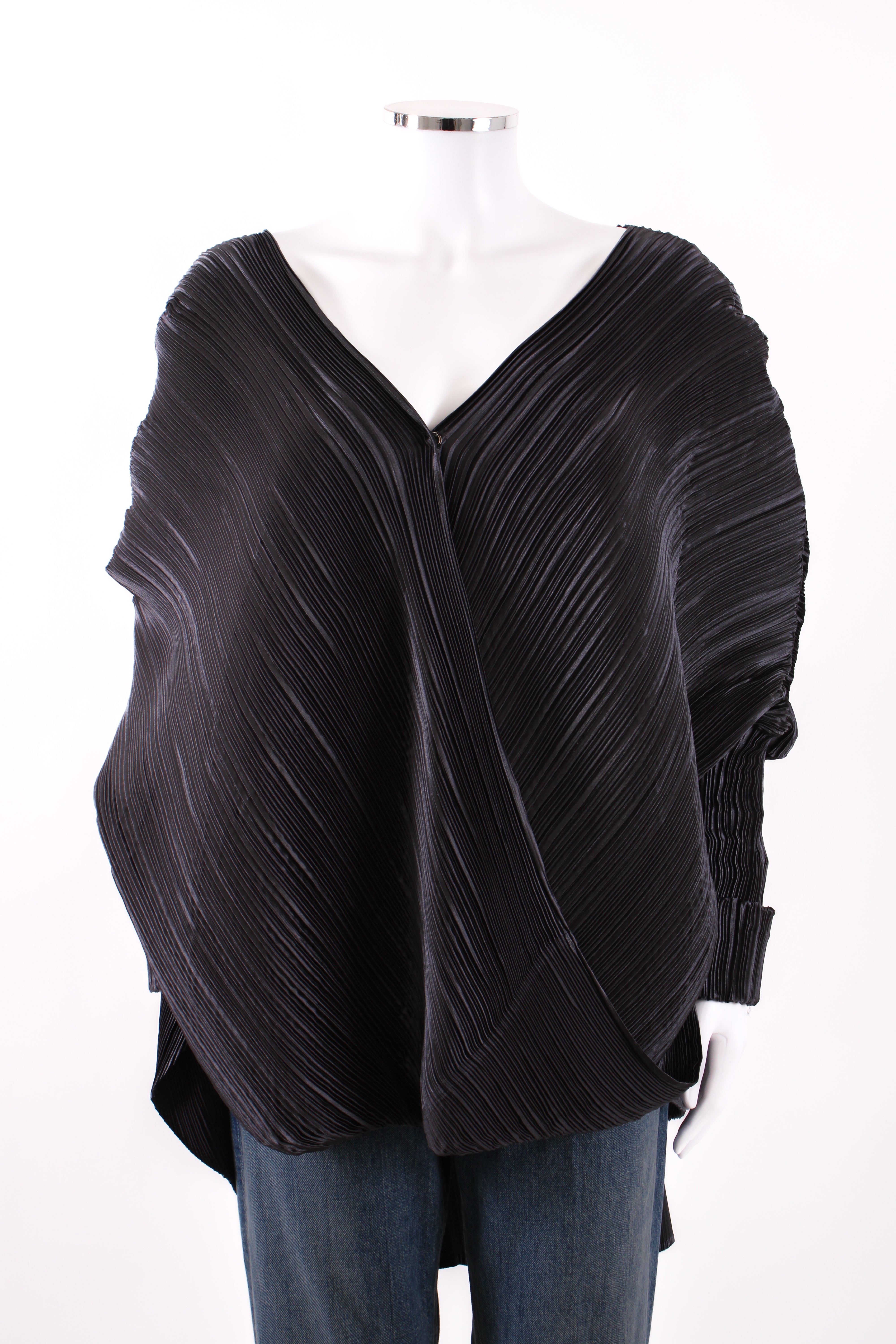 Mashiah S/S Pleated Top Grey M