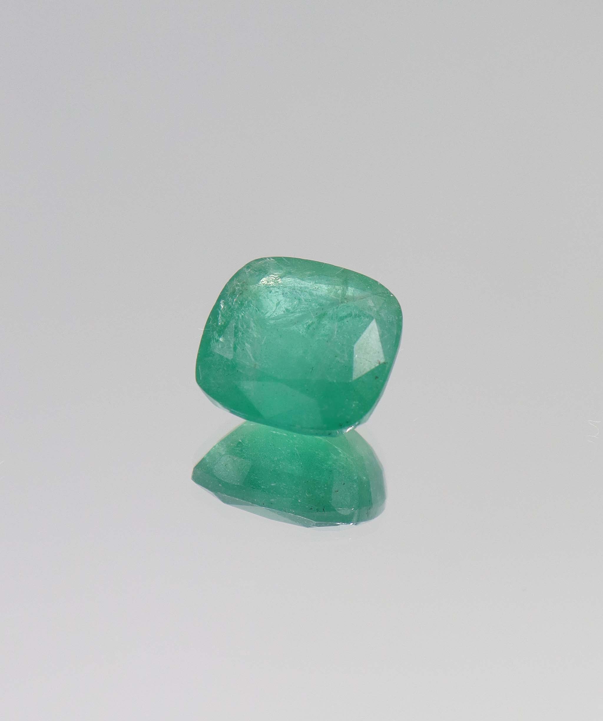 7.2ct Cushion Natural Zambian Emerald DXBCS6378