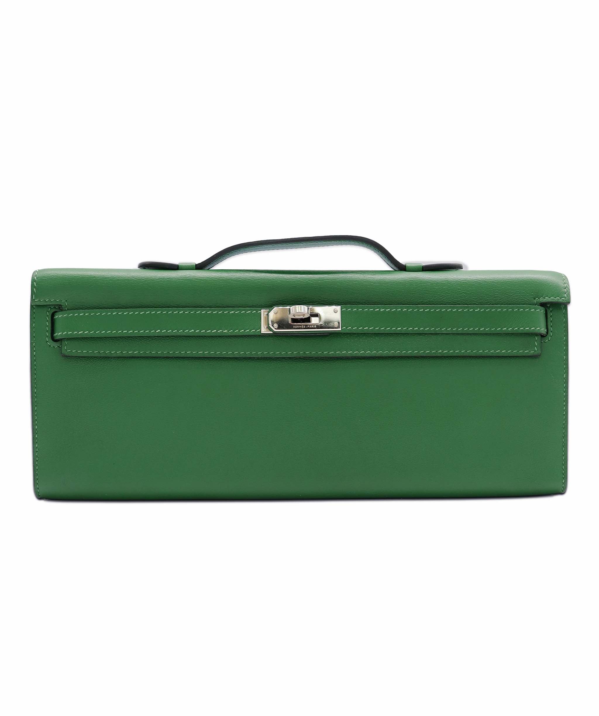 Hermes Kelly Cut PHW Green DXBS6335