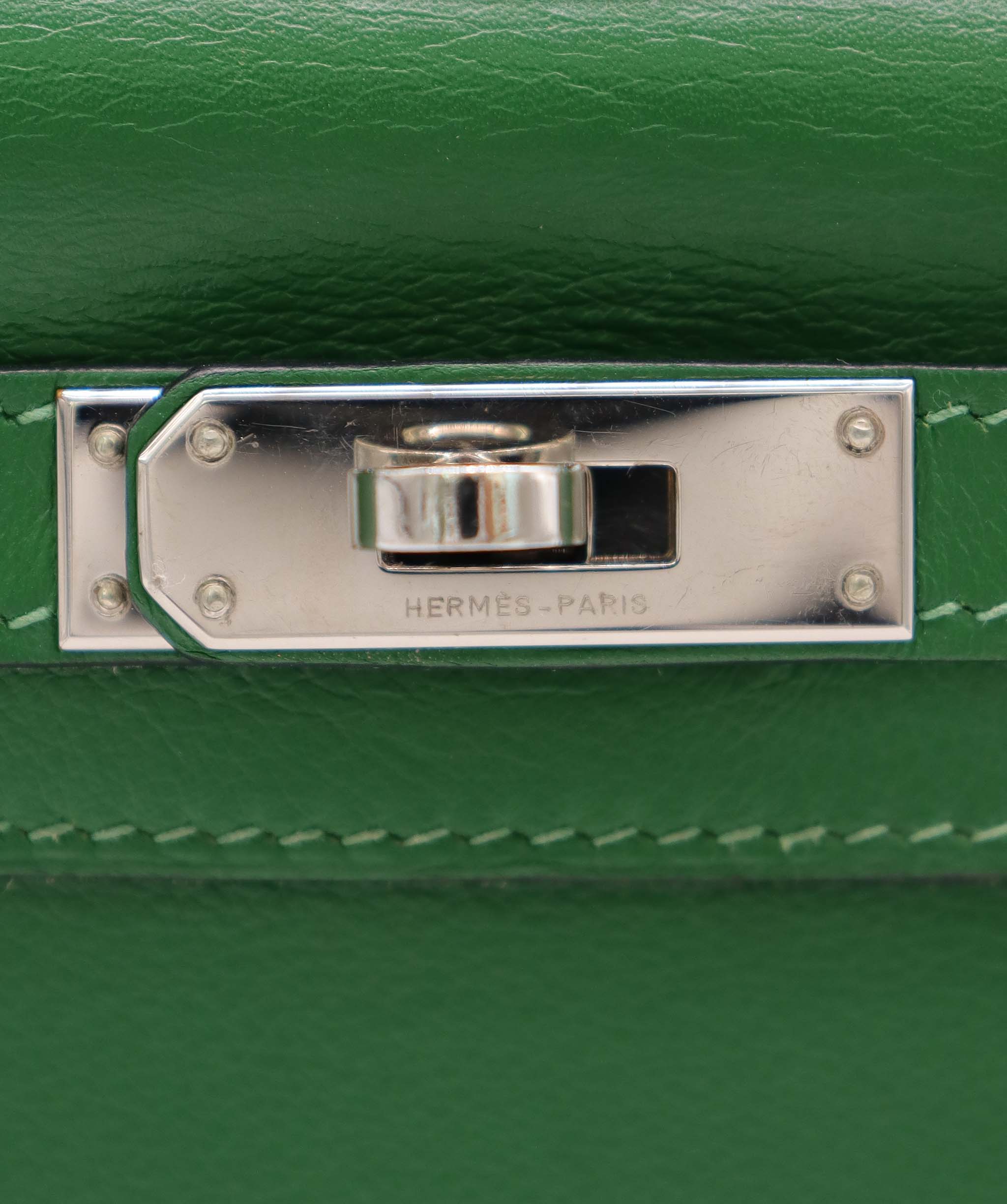 Hermes Kelly Cut PHW Green DXBS6335