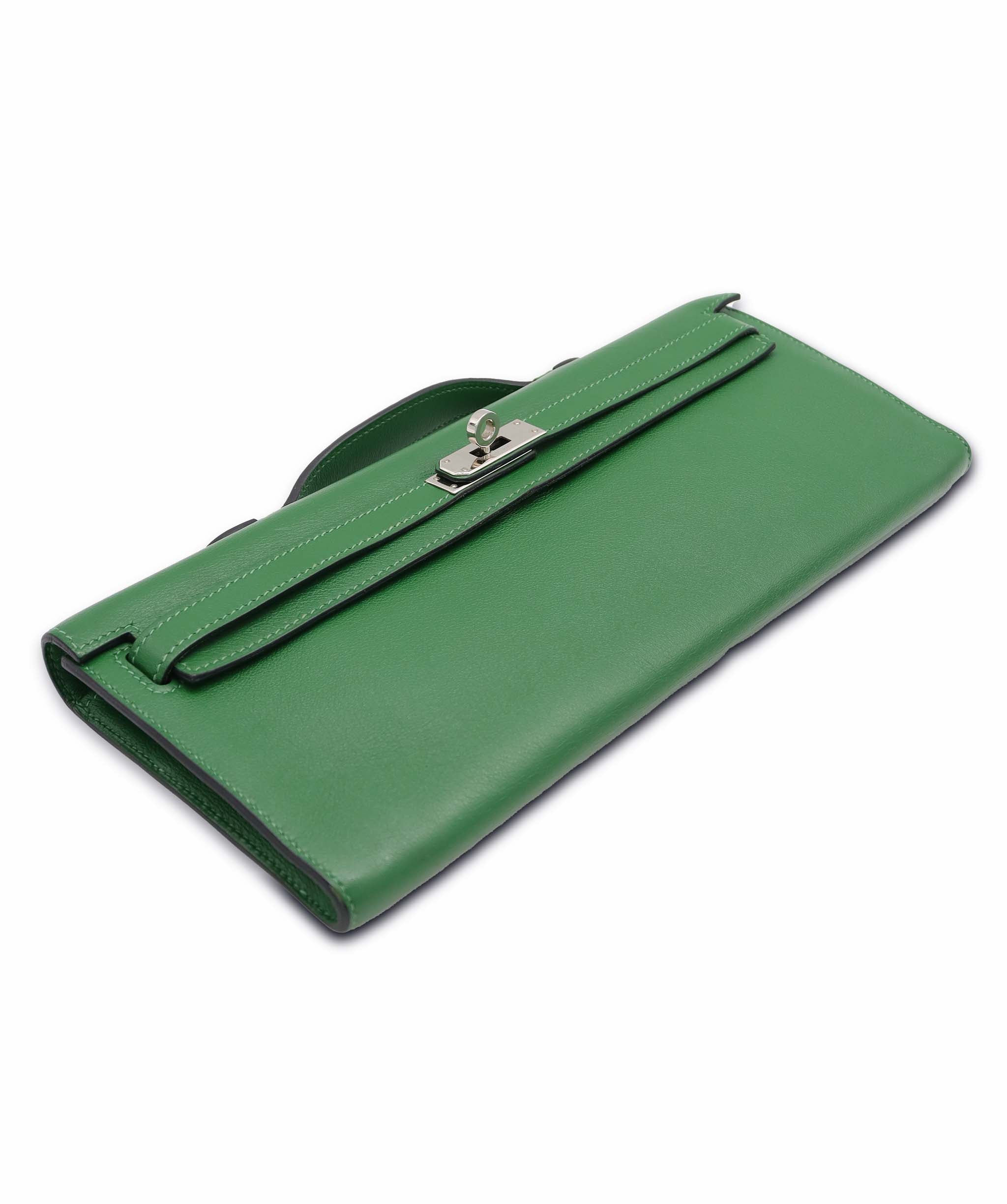 Hermes Kelly Cut PHW Green DXBS6335