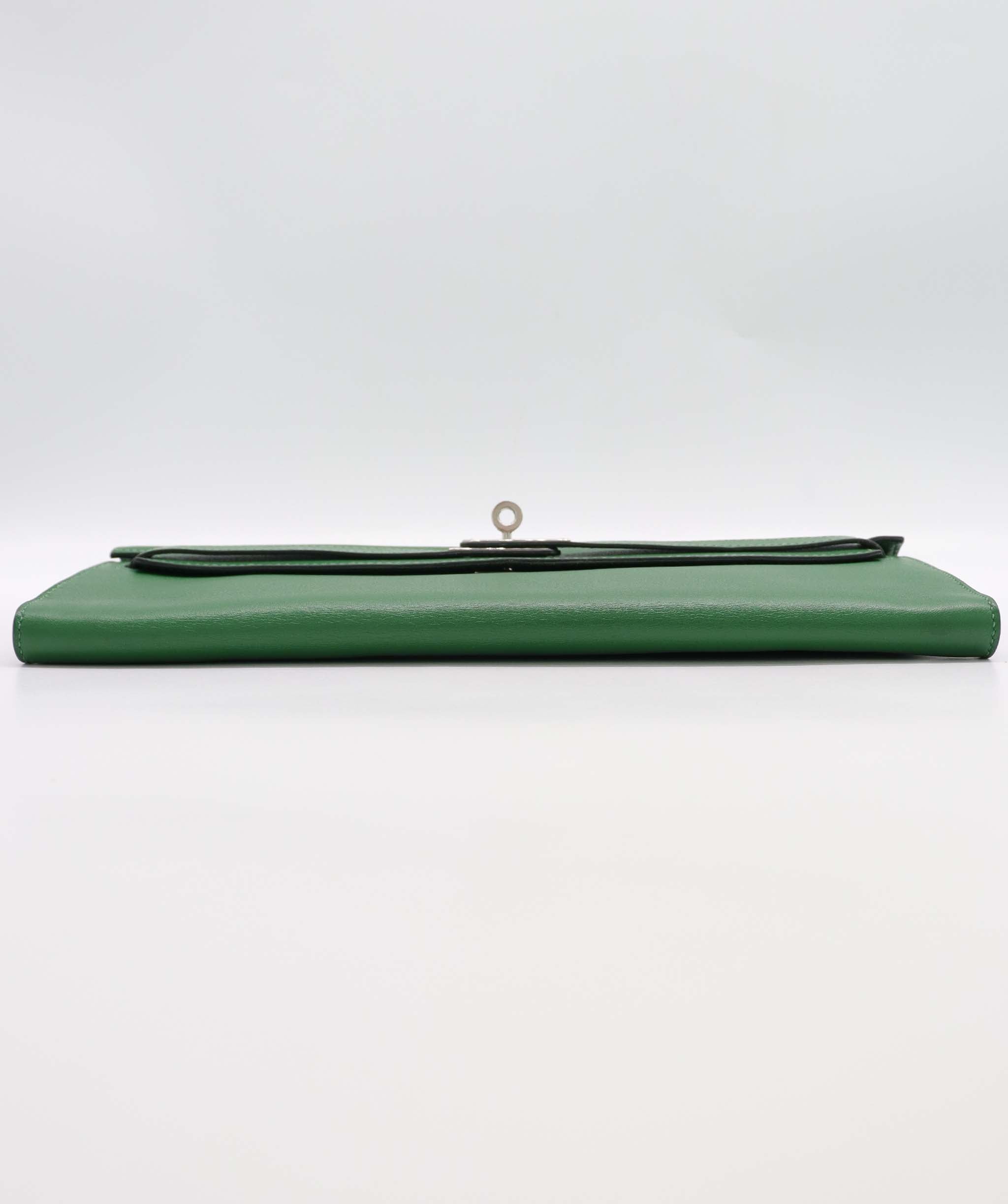 Hermes Kelly Cut PHW Green DXBS6335