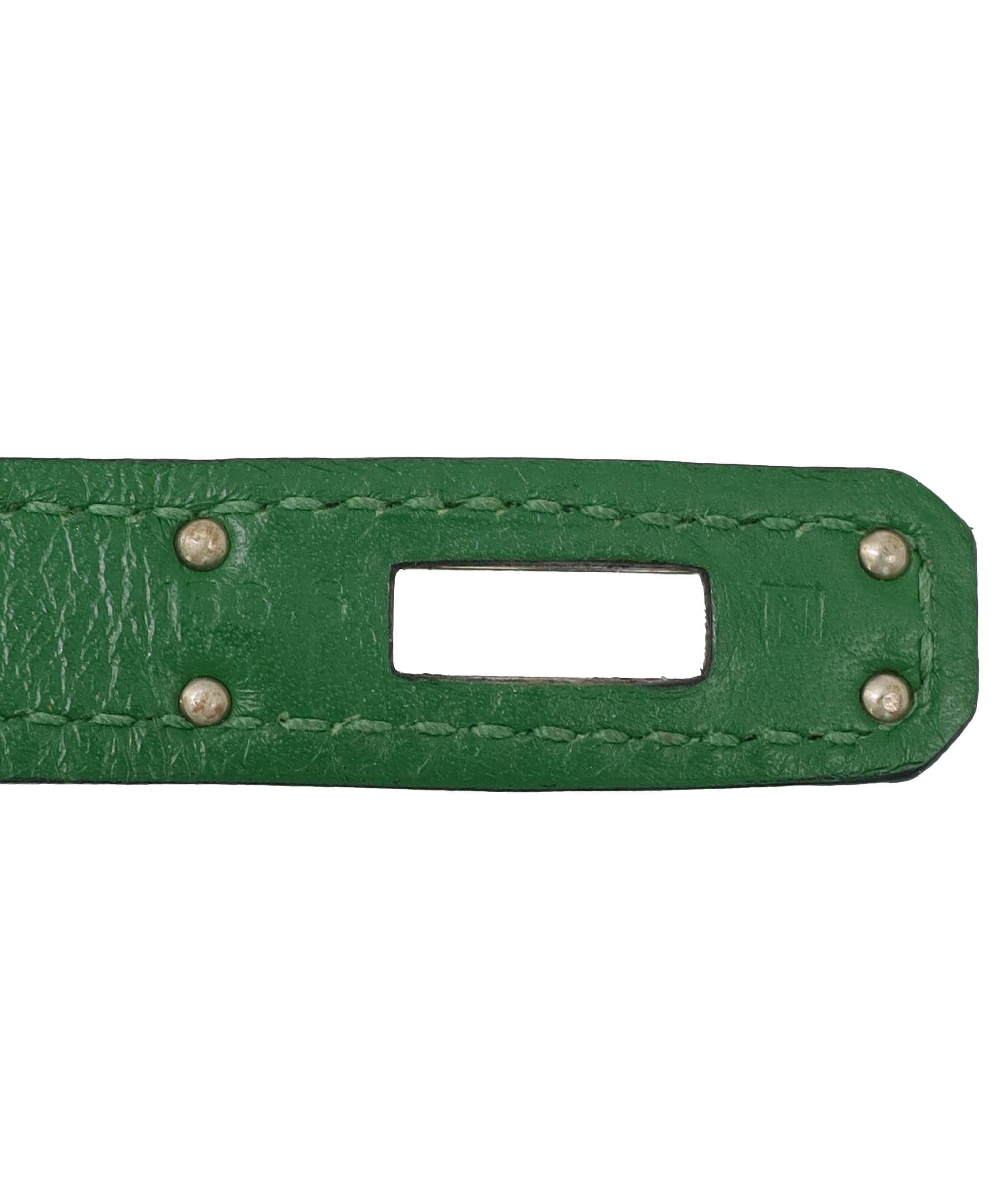 Hermes Kelly Cut PHW Green DXBS6335