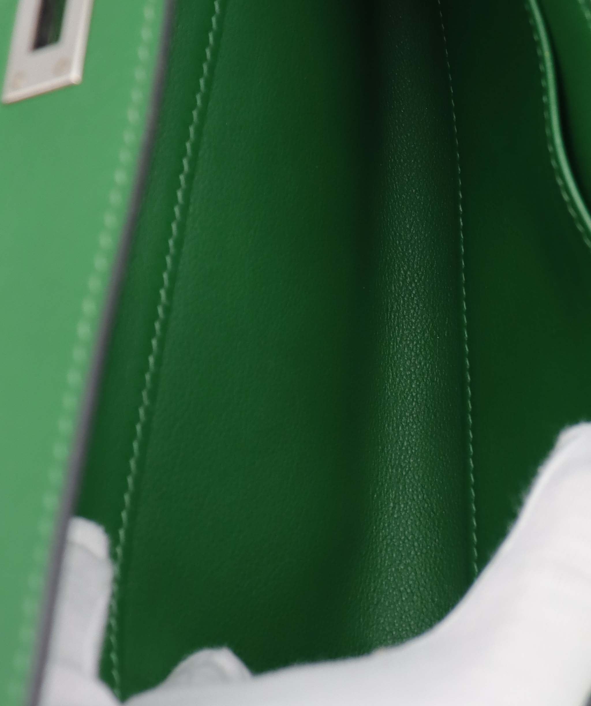 Hermes Kelly Cut PHW Green DXBS6335