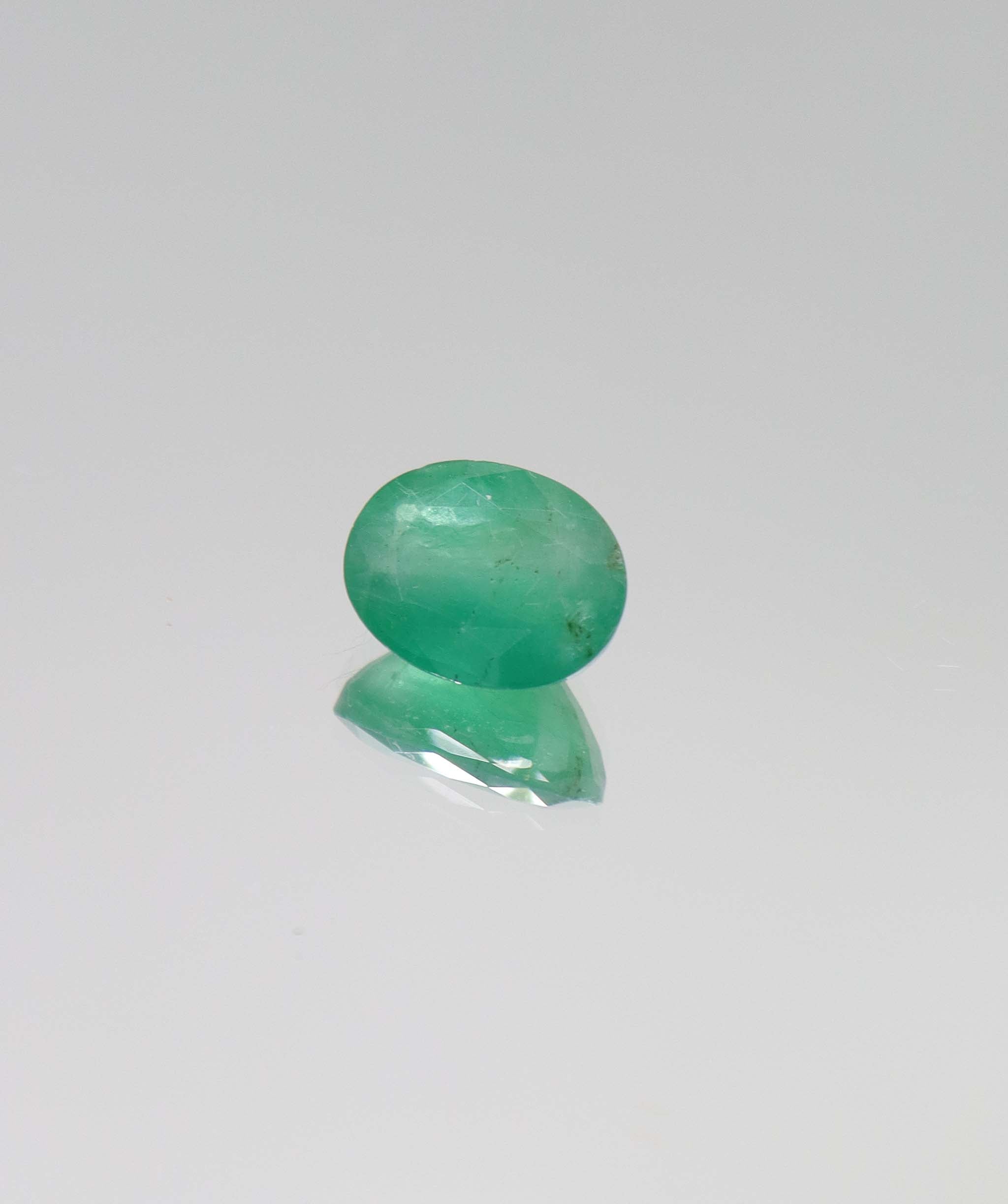 3.7ct Oval Natural Zambian Emerald DXBCS6360