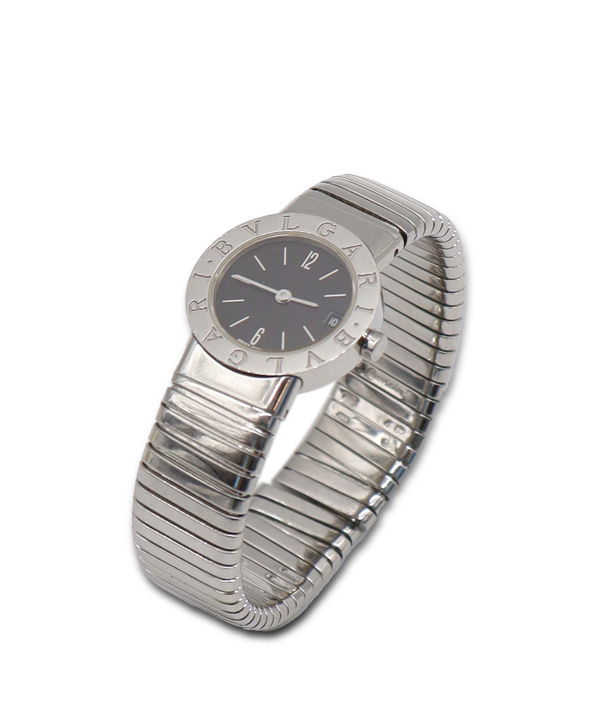 BVLGARI Bulgari Bulgari Tubogas BB232TS Women's Watch Date Black Quartz Watch BVLGARI BVLGARI 90320128 DXBS6393