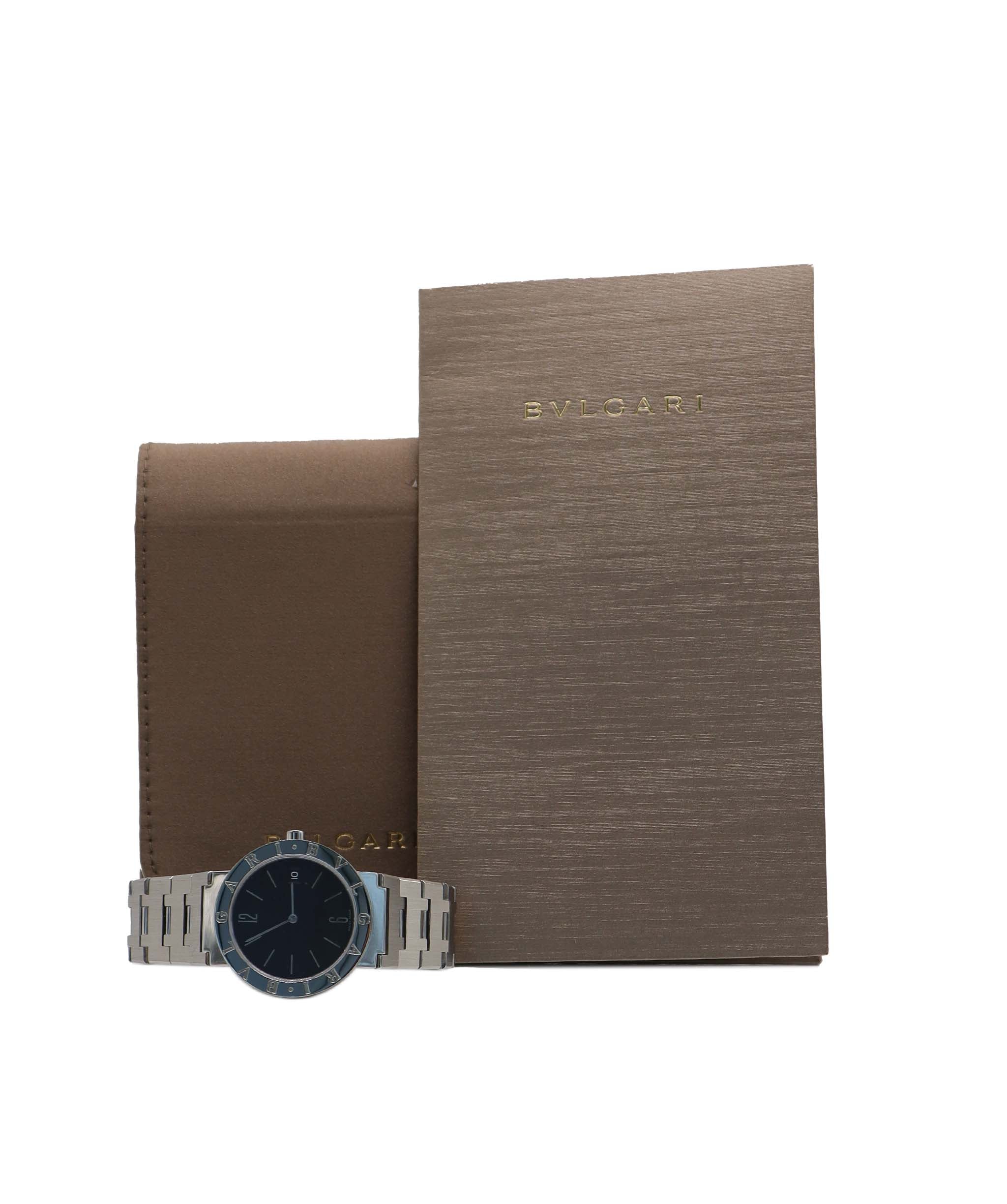 BVLGARI Bulgari Bulgari BB33SS Boys' Watch, Date, Black Quartz Watch, BVLGARI Bulgari 90320976 DXBS6386