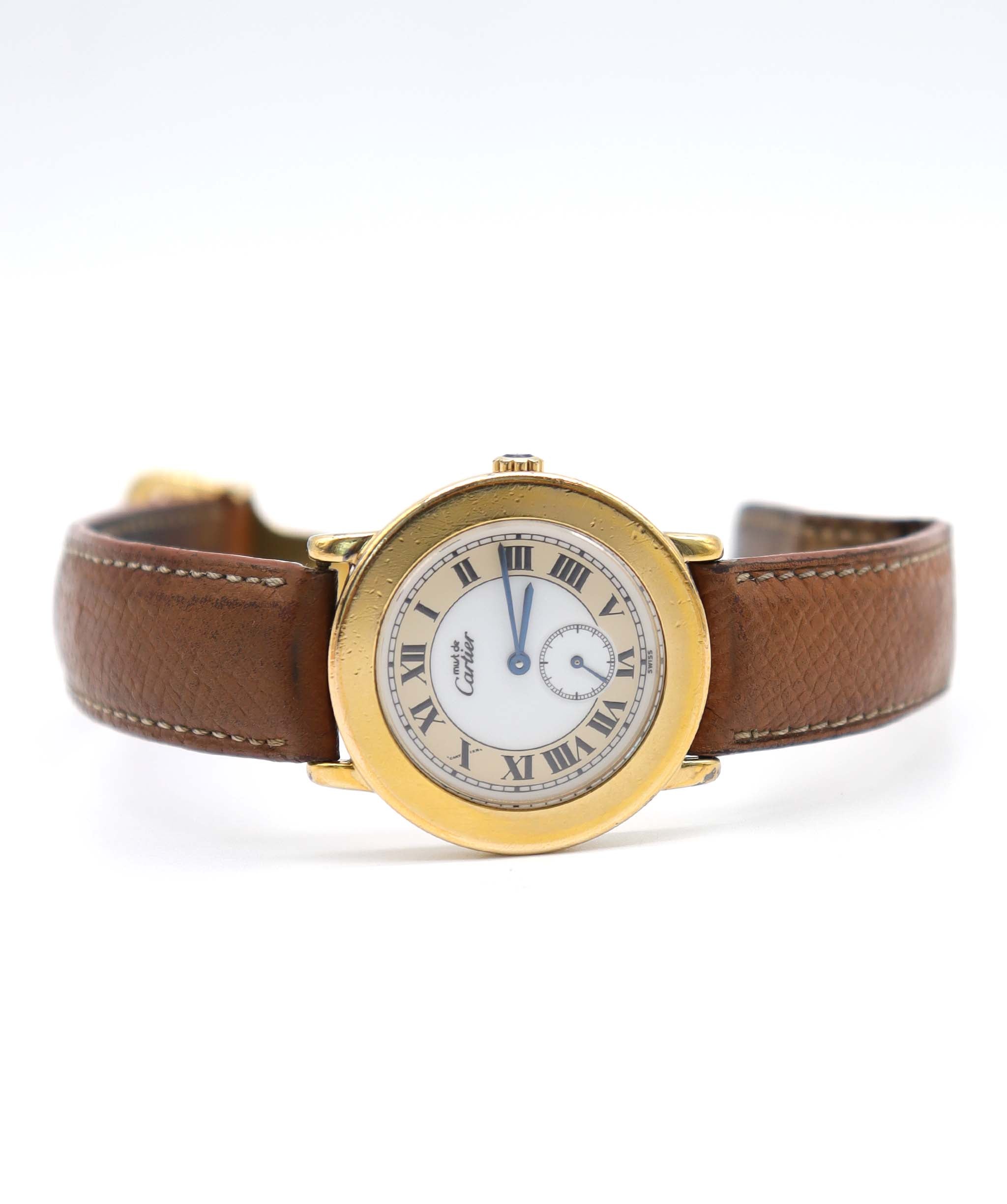 Cartier Must II Ronde Vermeil W1006922 Boys' Watch, Small Seconds, SV925 Quartz Watch, Must2 Cartier 90320148 DXBS6381
