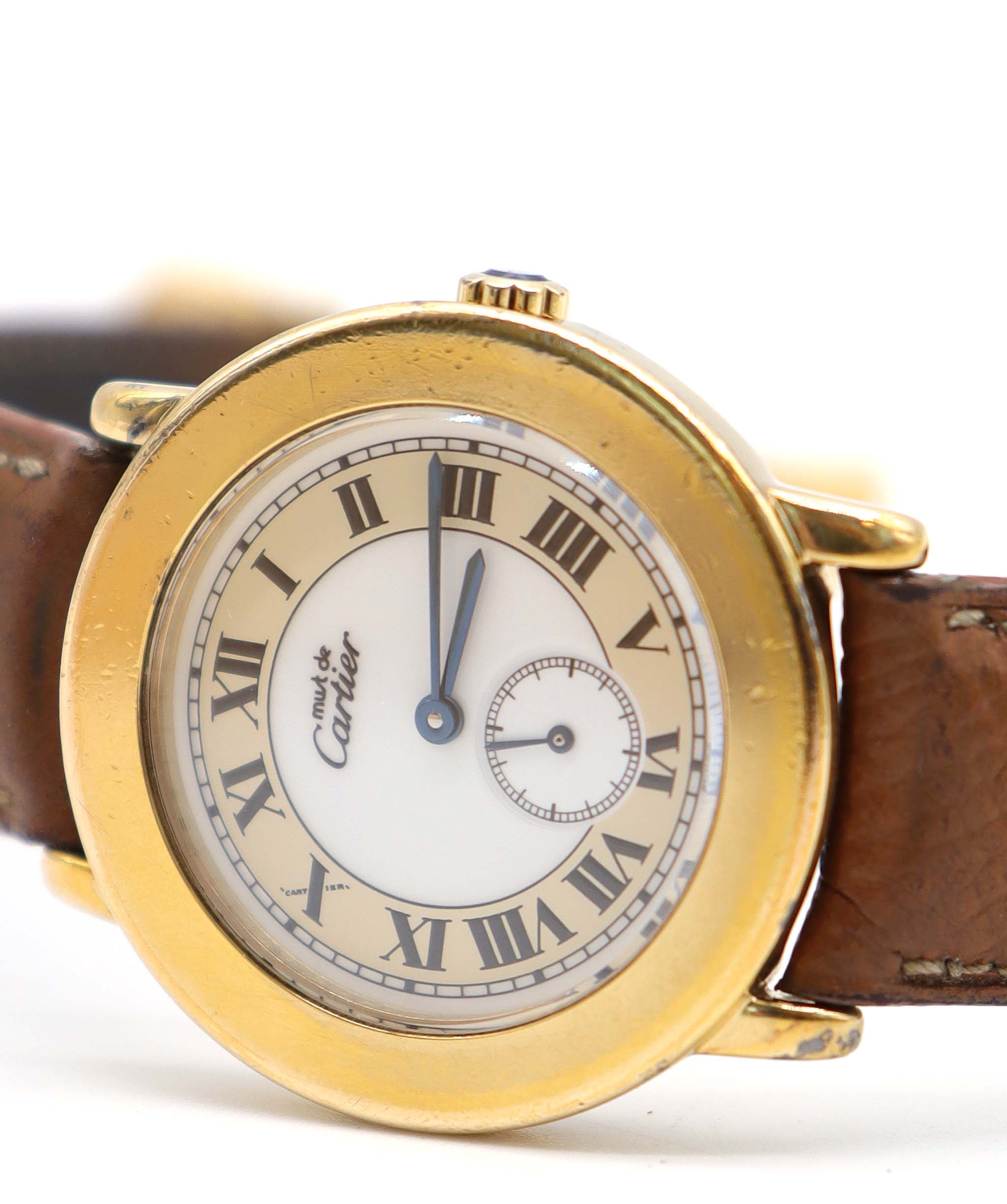 Cartier Must II Ronde Vermeil W1006922 Boys' Watch, Small Seconds, SV925 Quartz Watch, Must2 Cartier 90320148 DXBS6381