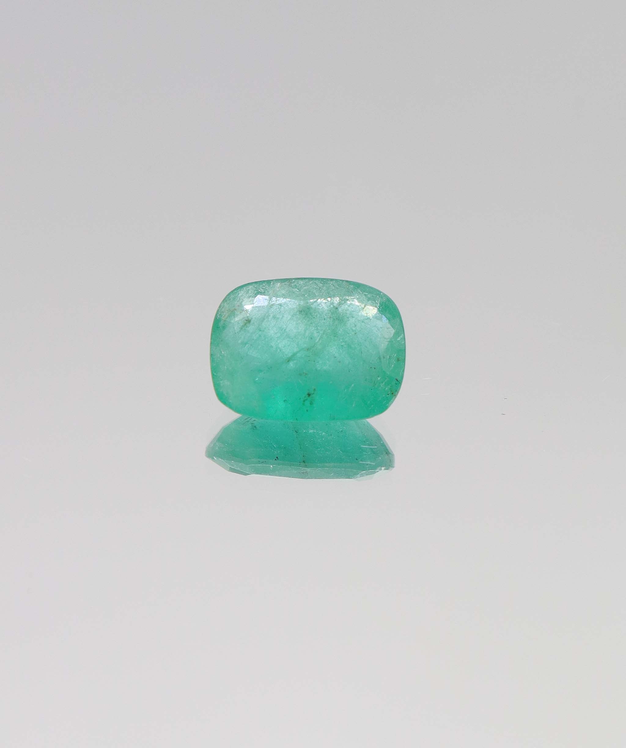 3.35ct Cushion Natural Zambian Emerald DXBCS6382