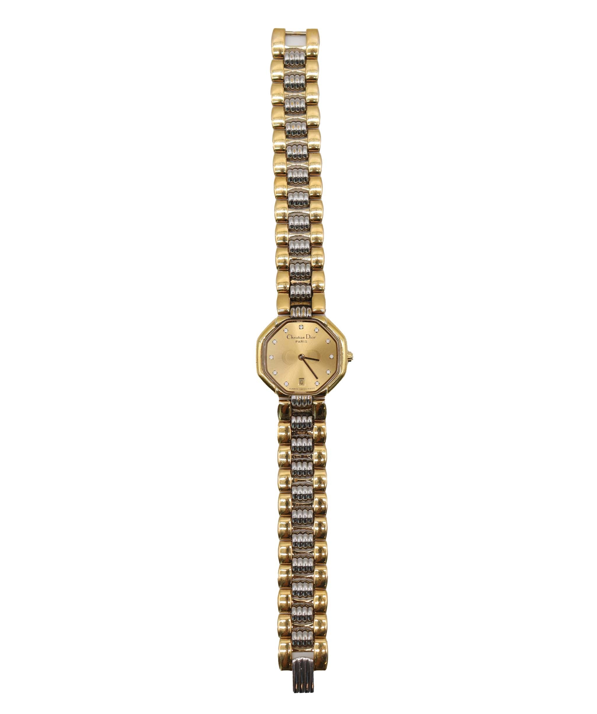 Christian Dior Octagon D48-133 Ladies' Watch, Date, Gold, Quartz Watch, octagon, Christian Dior 90317030 DXBS6390