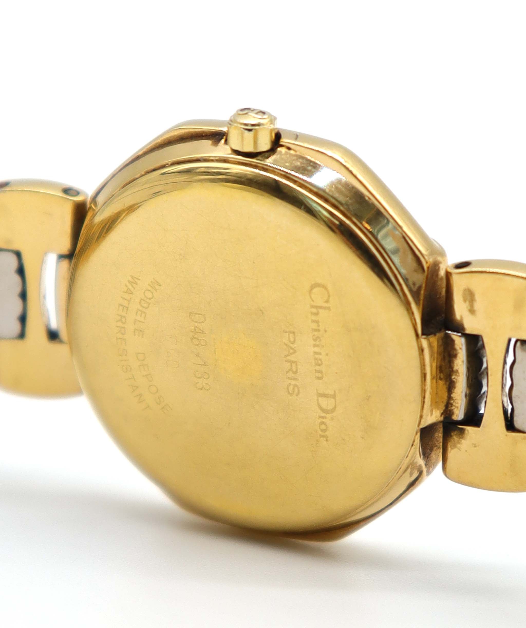 Christian Dior Octagon D48-133 Ladies' Watch, Date, Gold, Quartz Watch, octagon, Christian Dior 90317030 DXBS6390