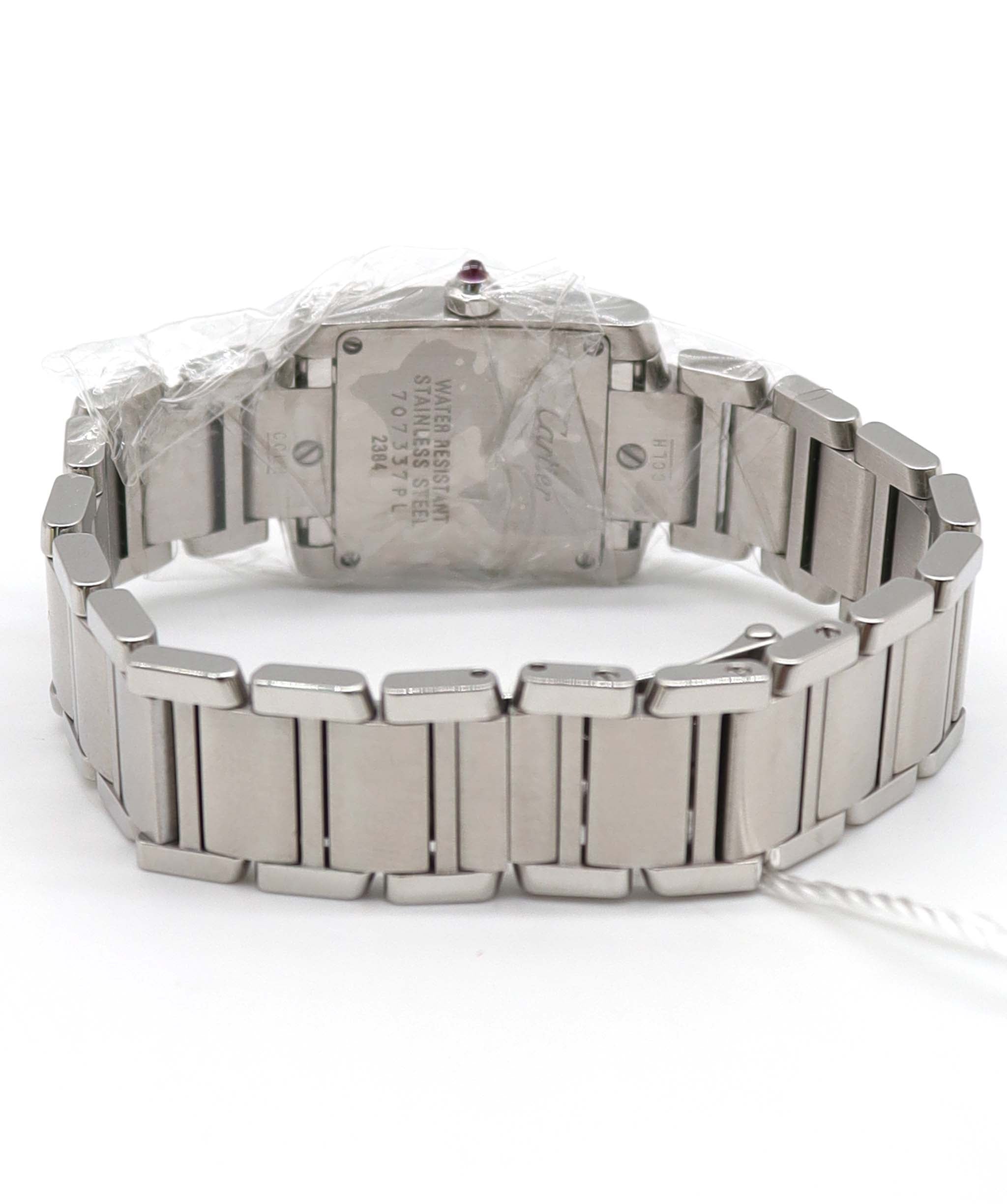 Cartier Tank Francaise SM W51028Q3 Women's Watch, Pink Shell, Quartz, Cartier 90315918 DXBS6392