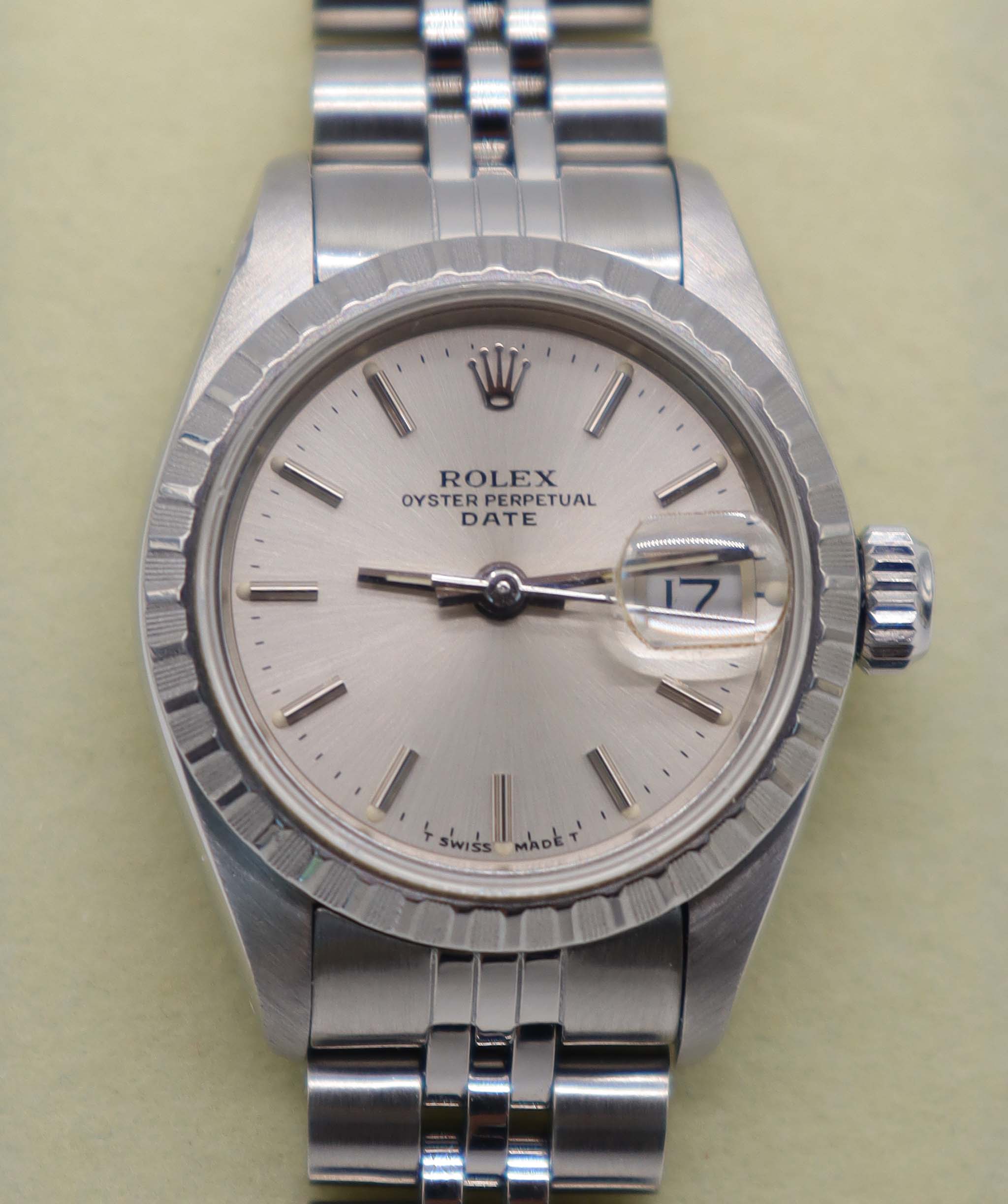 ROLEX Oyster Perpetual Date 69240 L-serial Ladies' Watch, Silver, Automatic Movement, Rolex 90314915 DXBS6391