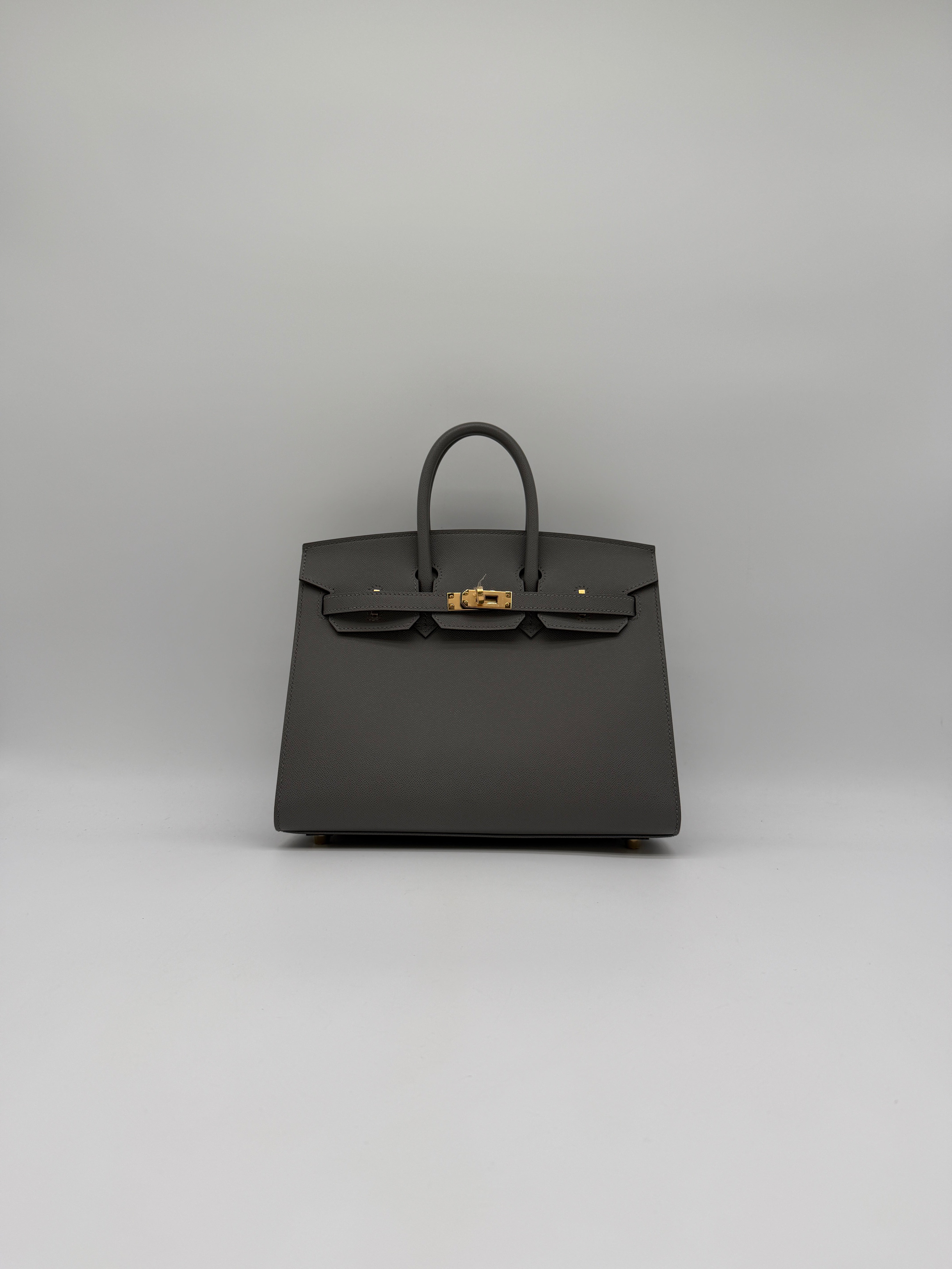 Hermès Birkin 25 Sellier Gris Meyer Madame Gold Hardware