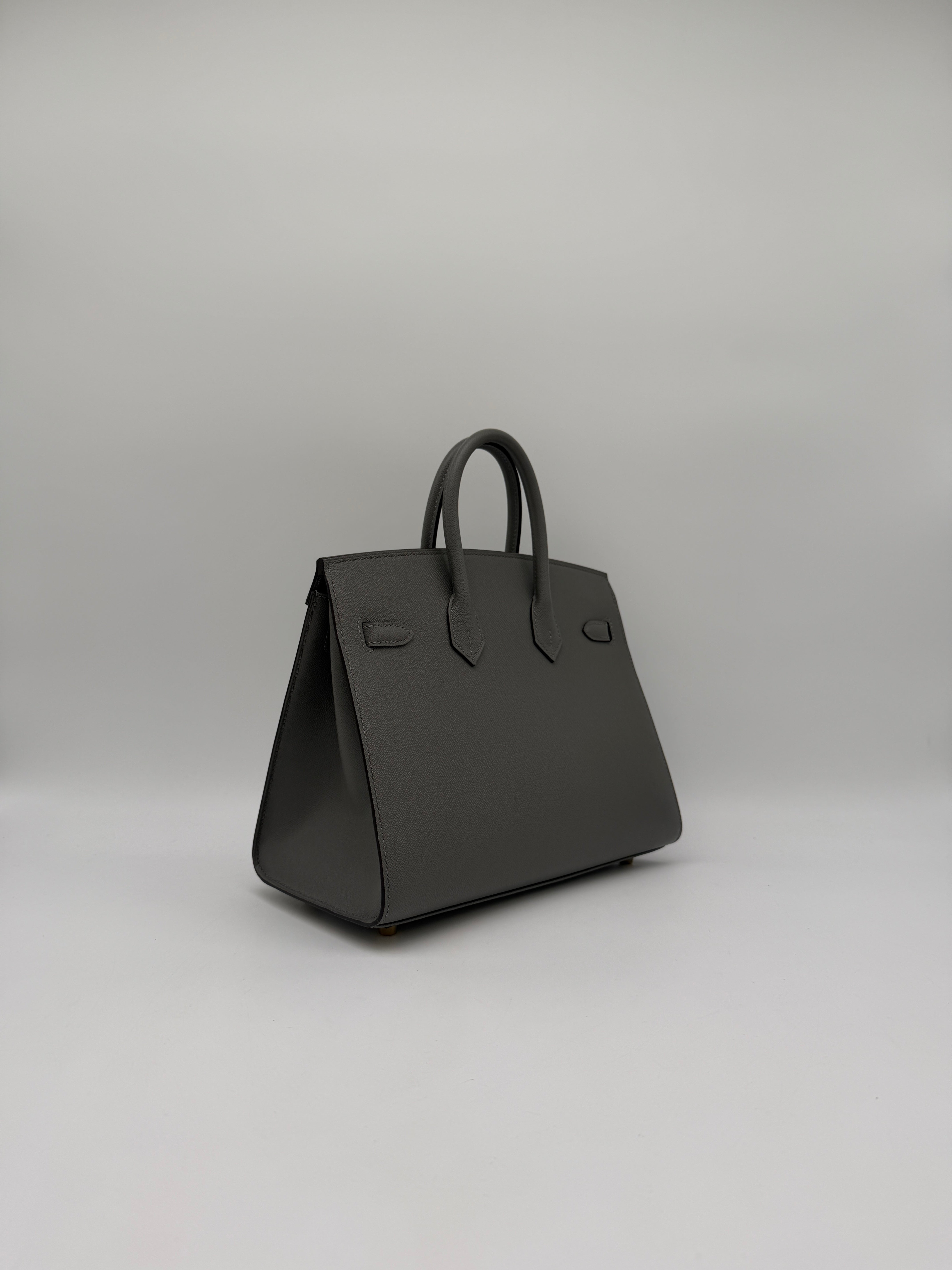 Hermès Birkin 25 Sellier Gris Meyer Madame Gold Hardware