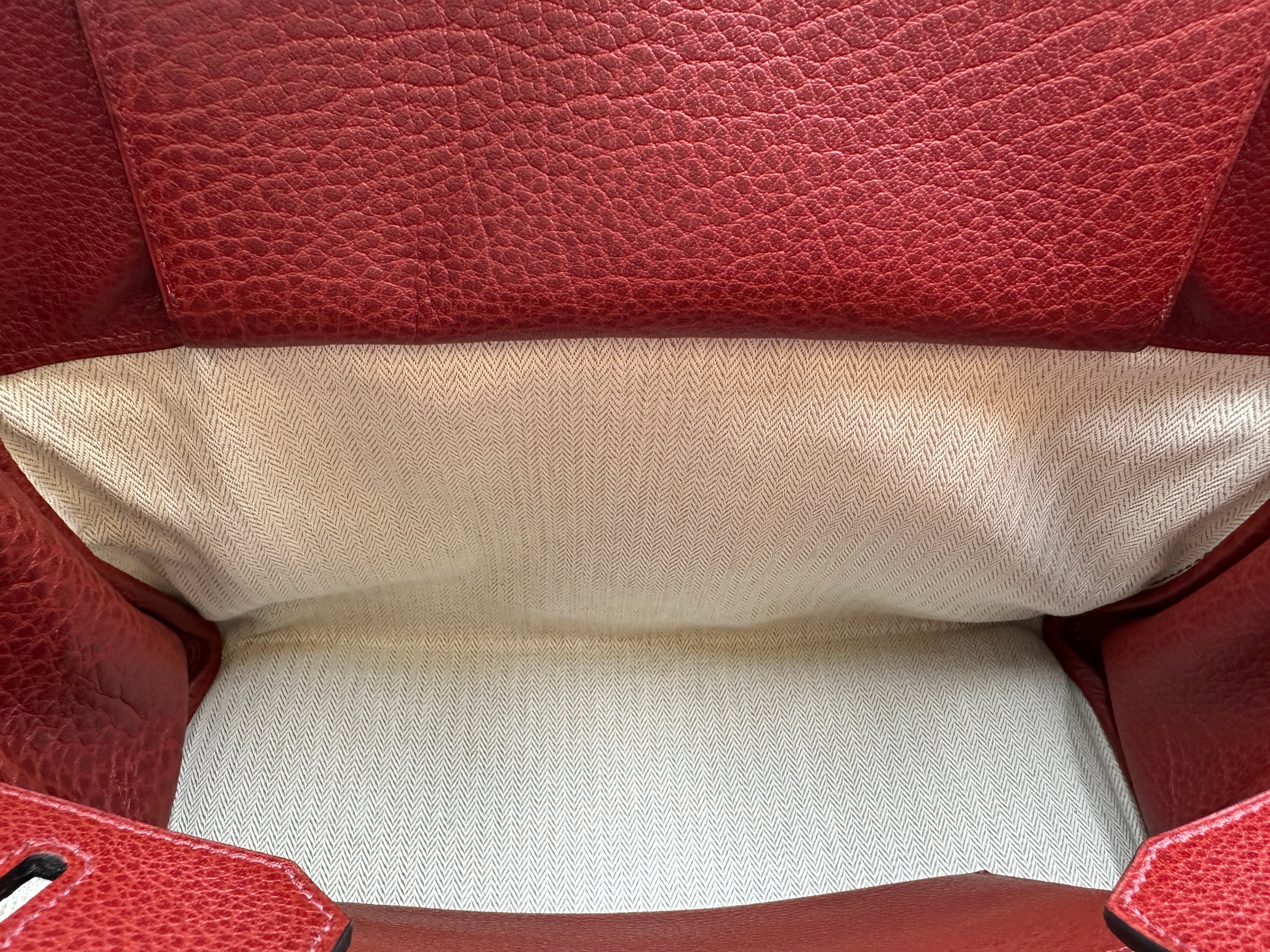 *LONDON LOCATED* VINTAGE HERMÈS BIRKIN 35CM ROUGE H Crinoline & Clemence Leather with Gold Hardware