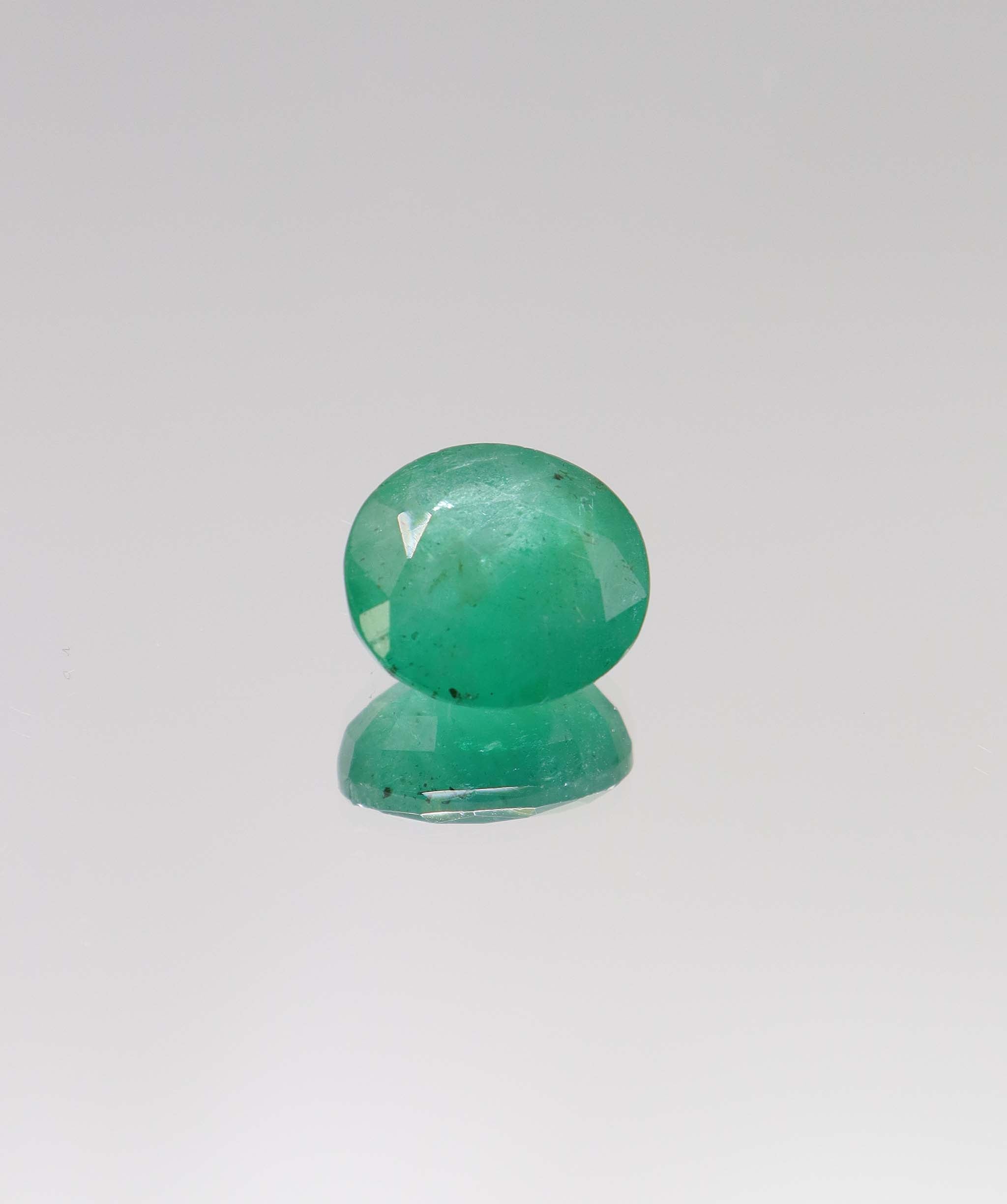 7.05ct Oval Natural Zambian Emerald DXBCS6356