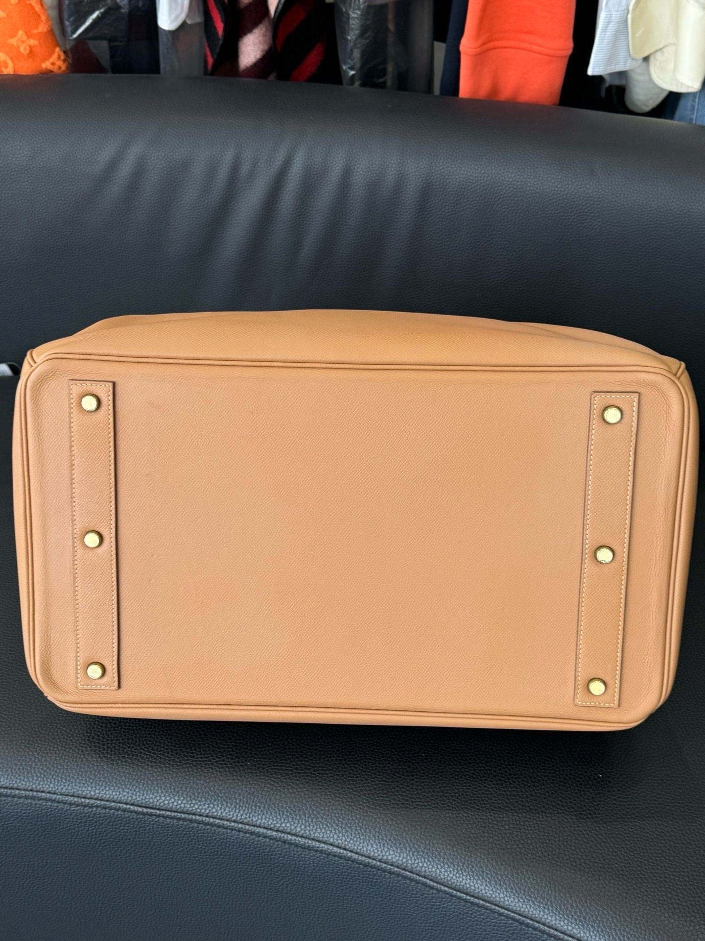 Hermès HAC 45 – Brown Leather with Gold Hardware