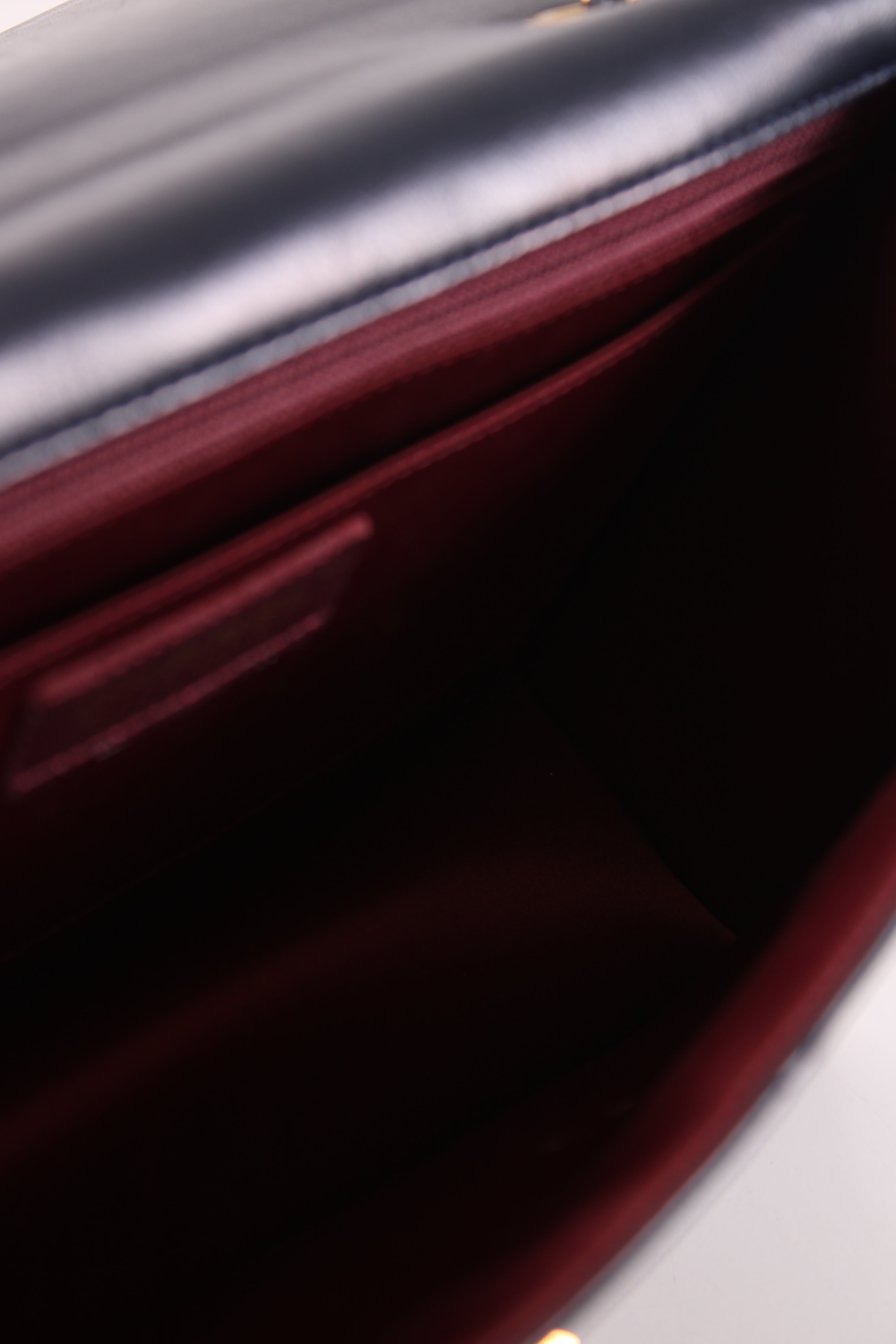 Chanel Quilted Golden Class Flap Bag Navy