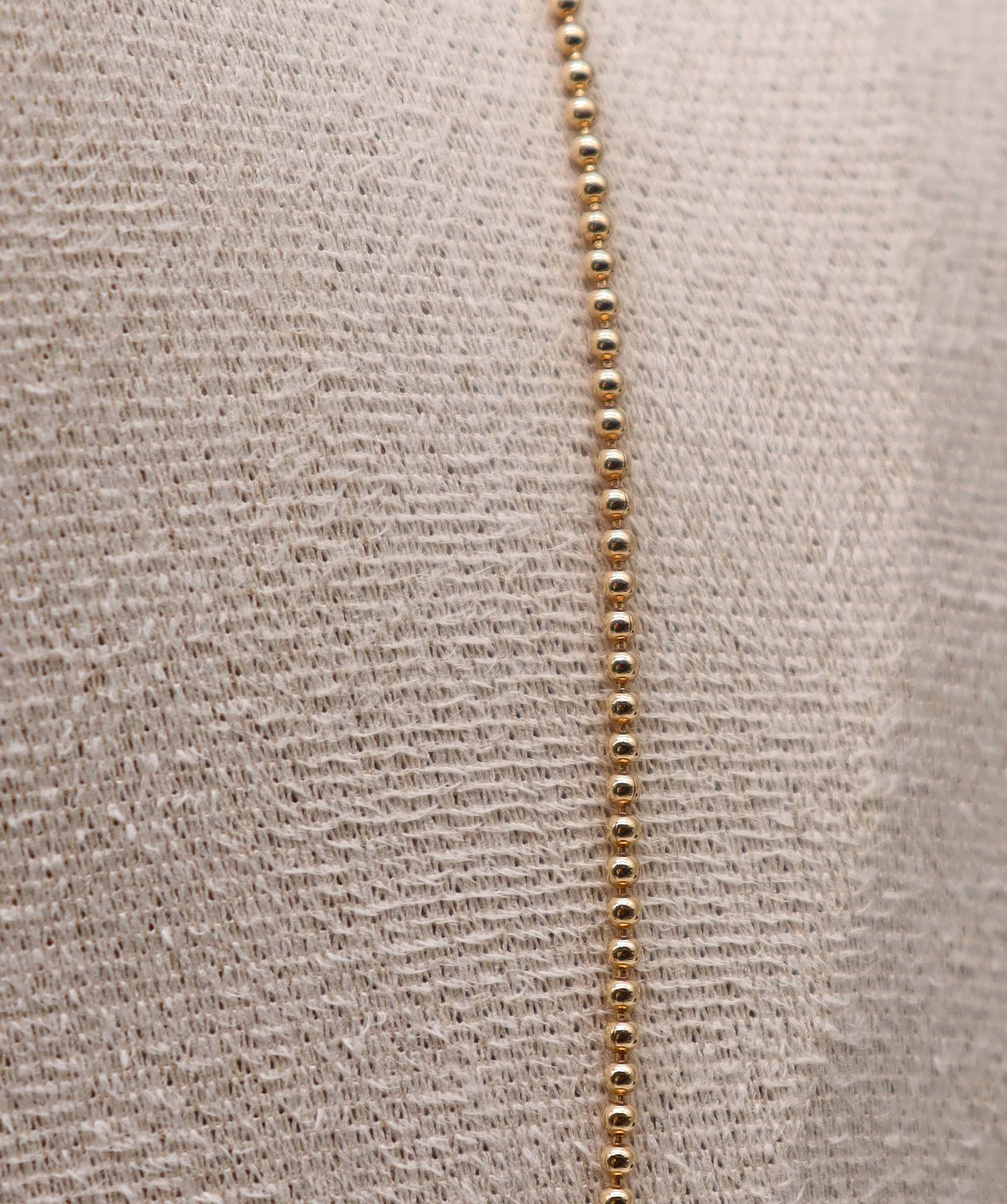 3.72ct Rose Cut Diamnod Drop Necklace Yellow Gold 7.81g C12025