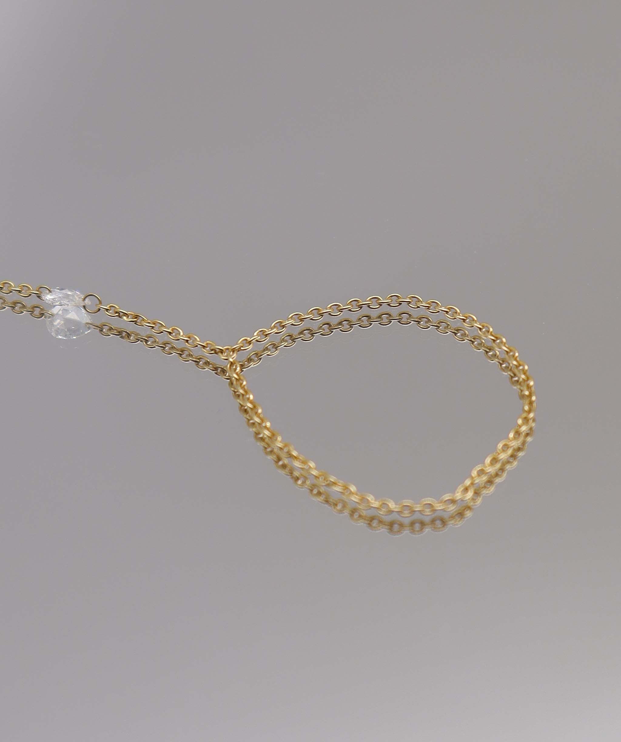 Rose Cut Diamond Handchain Yellow Gold B2800