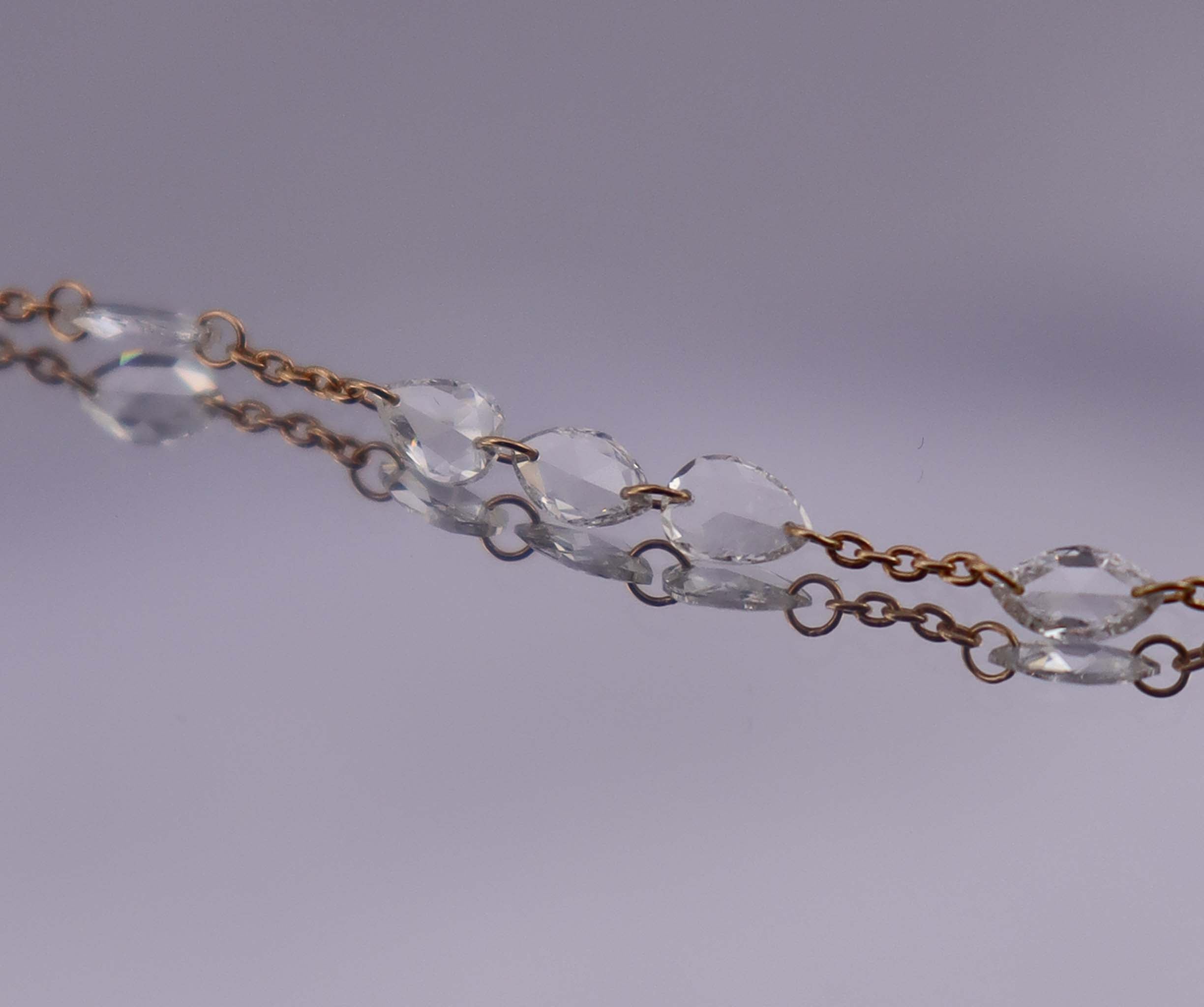 1.70ct Rose Cut Diamond Handchain Rose Gold B3220