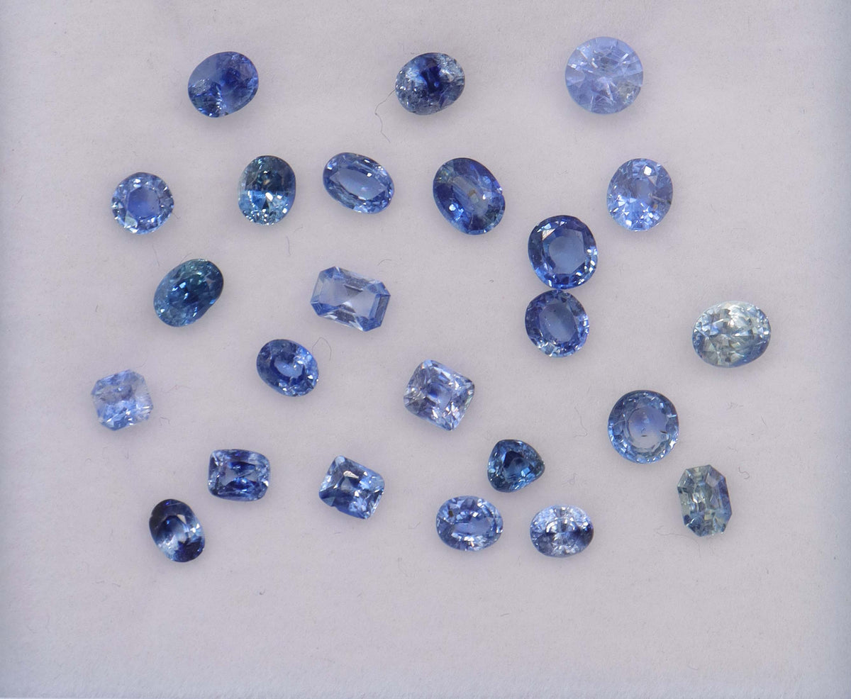 No Heat Blue Sapphire Set 2pcs DXBCS5705