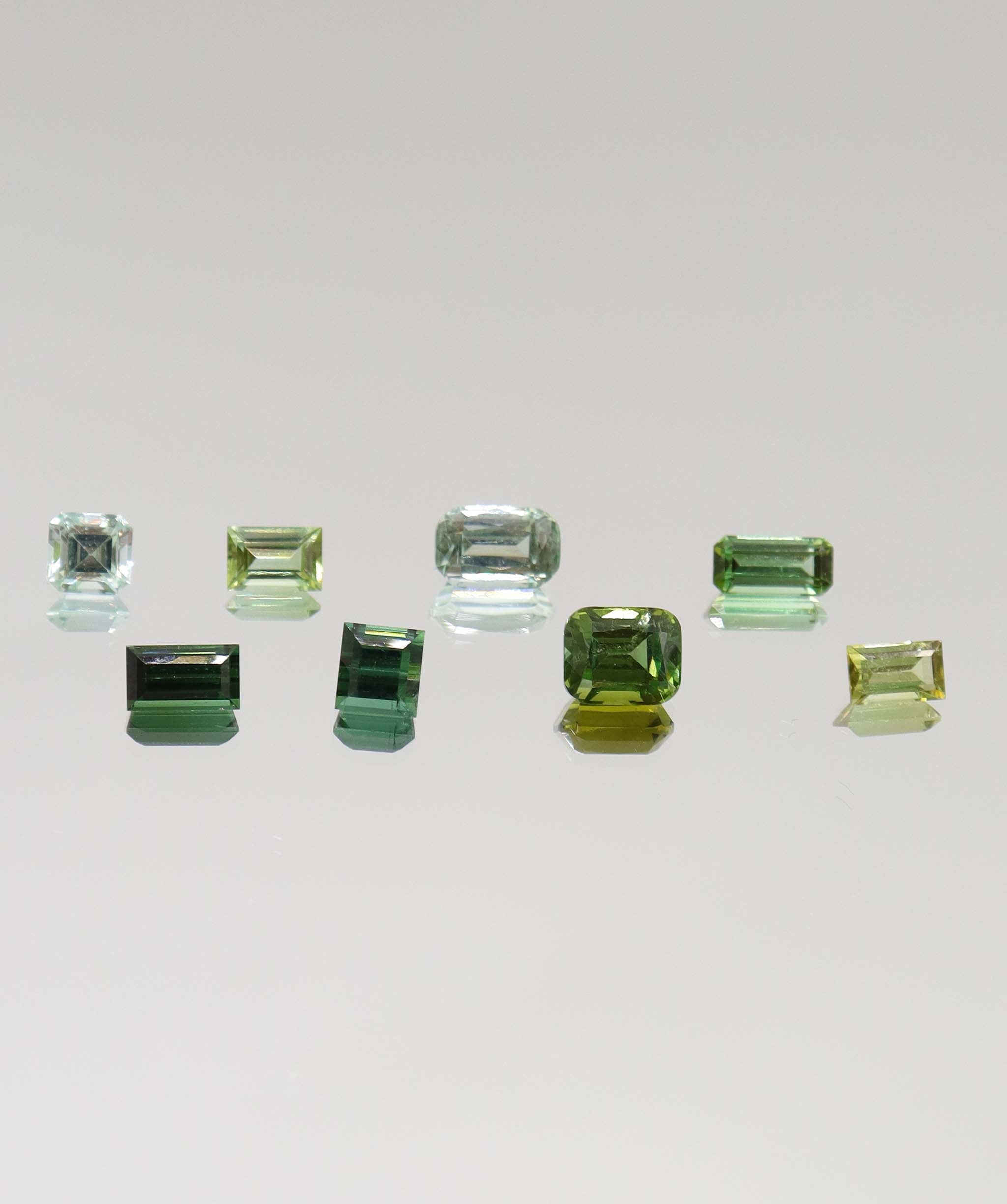 Dark Green Tourmaline Emerald/Princess/Ascher/cushion DXBCD2162