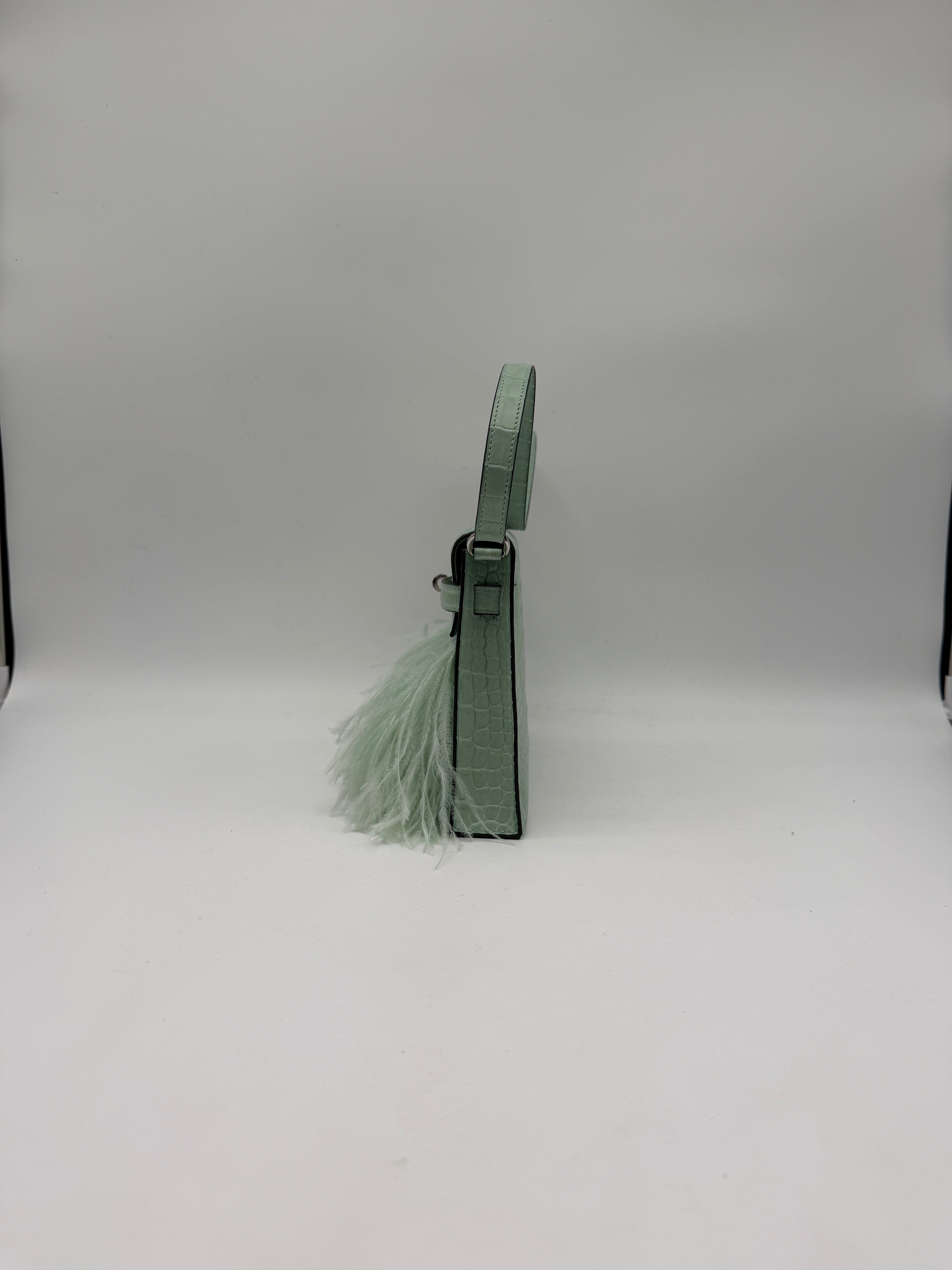 Hermès Kelly Elan Folie Vert Deau Foile Matte Porosus Palladium Hardware