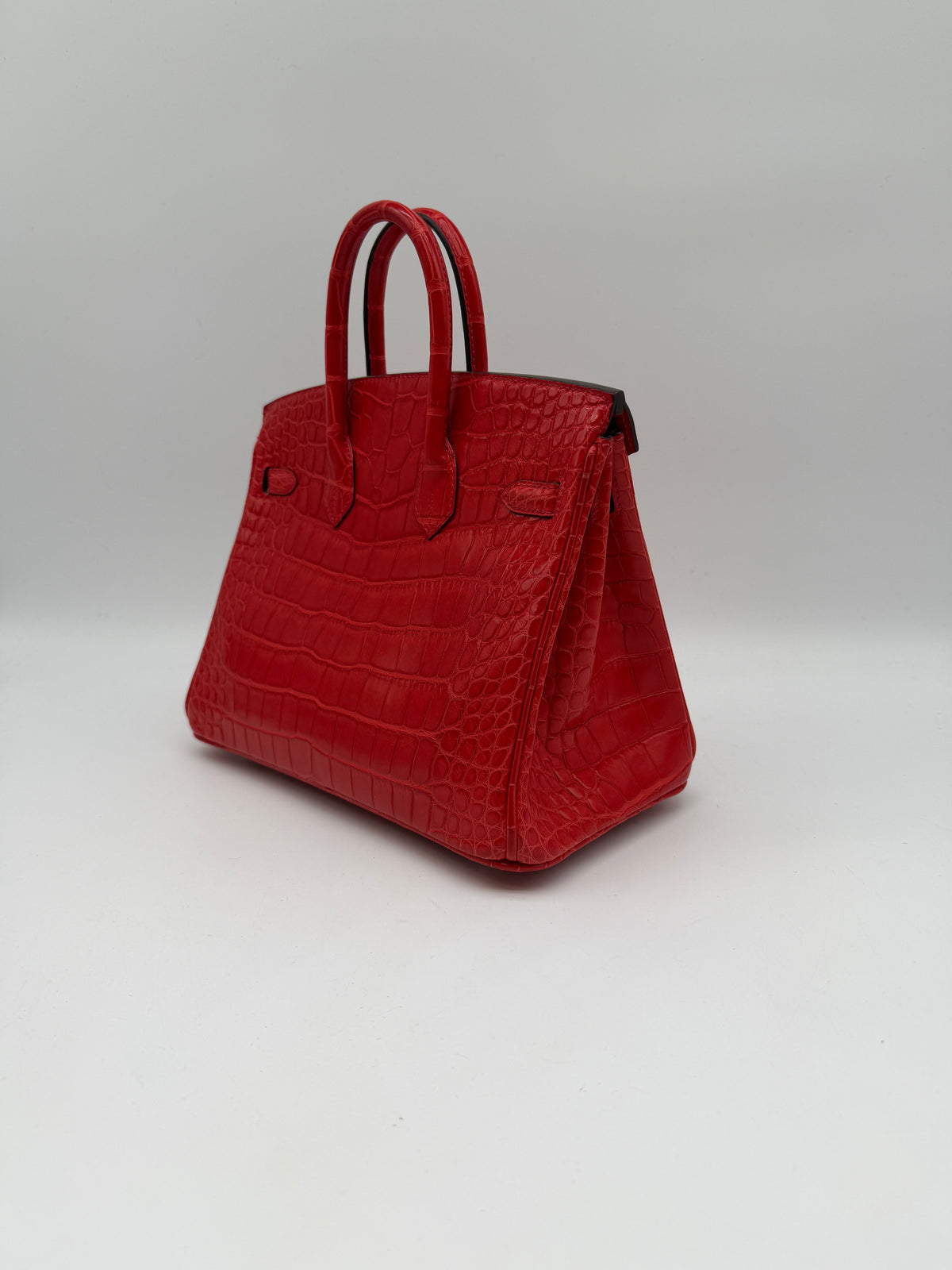 Hermès Birkin 25 Geranium Matte Alligator Palladium Hardware
