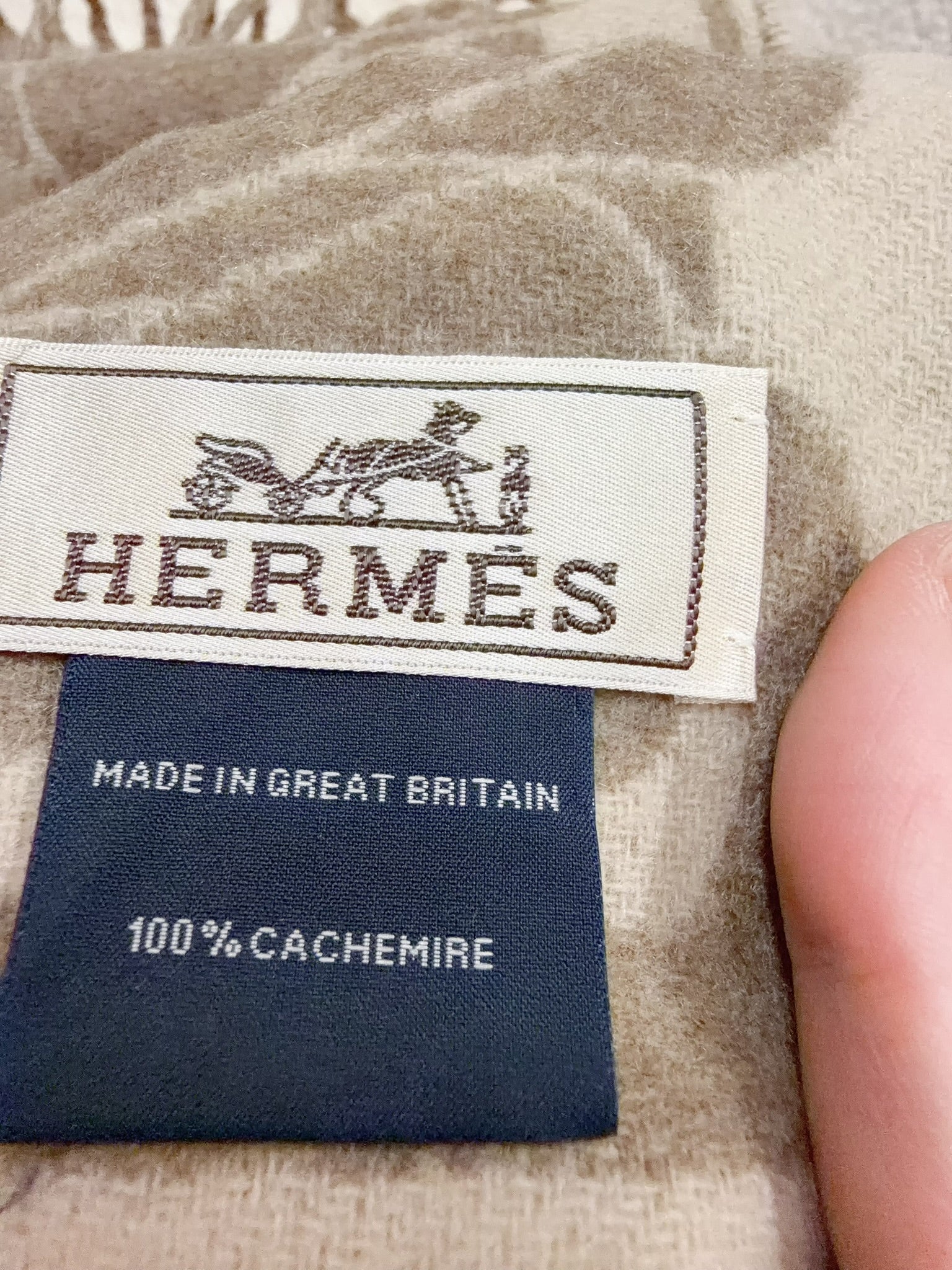 Hermès Fringed Scarf