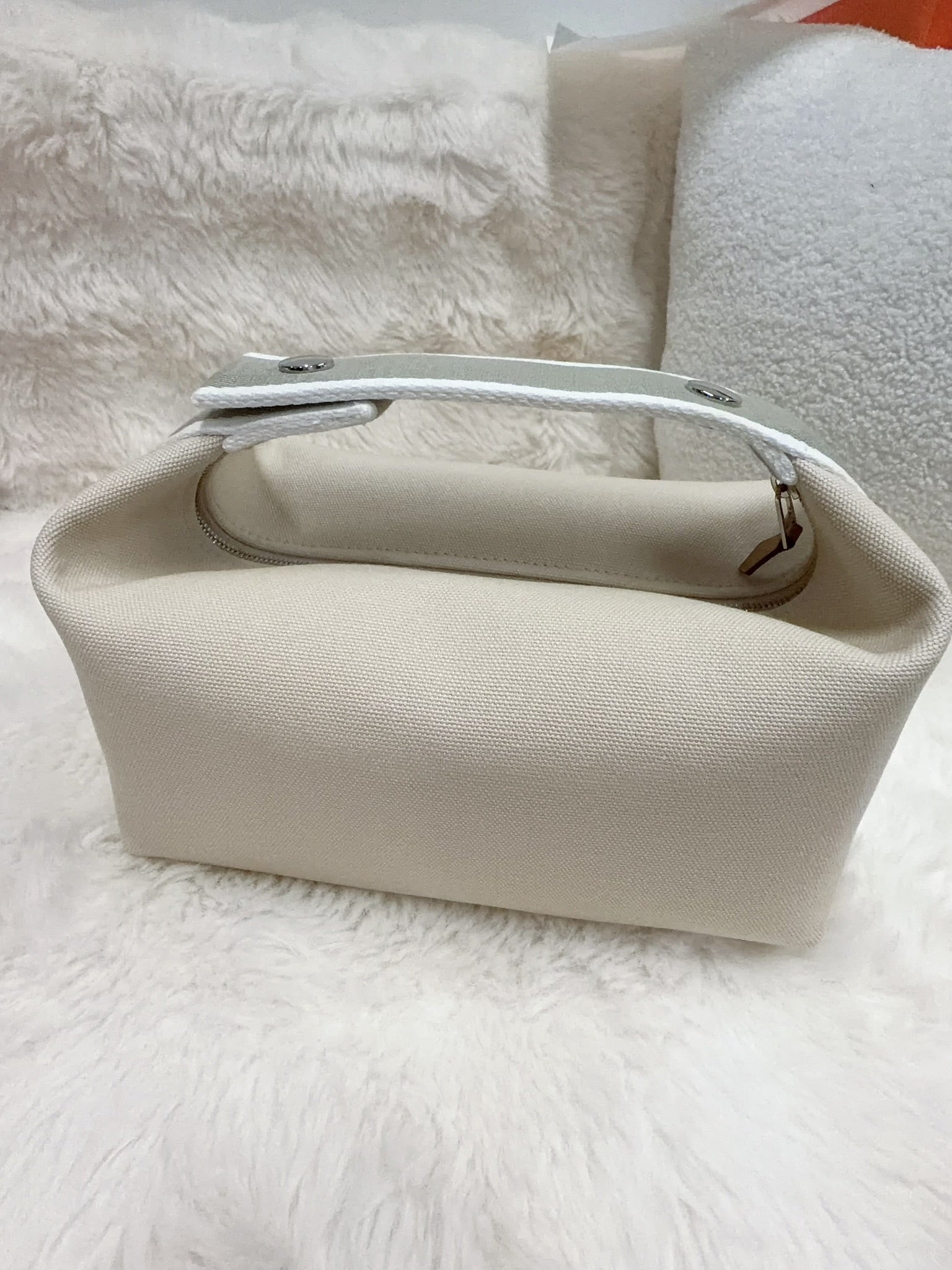 Hermès Embroidered H Cotton Pouch