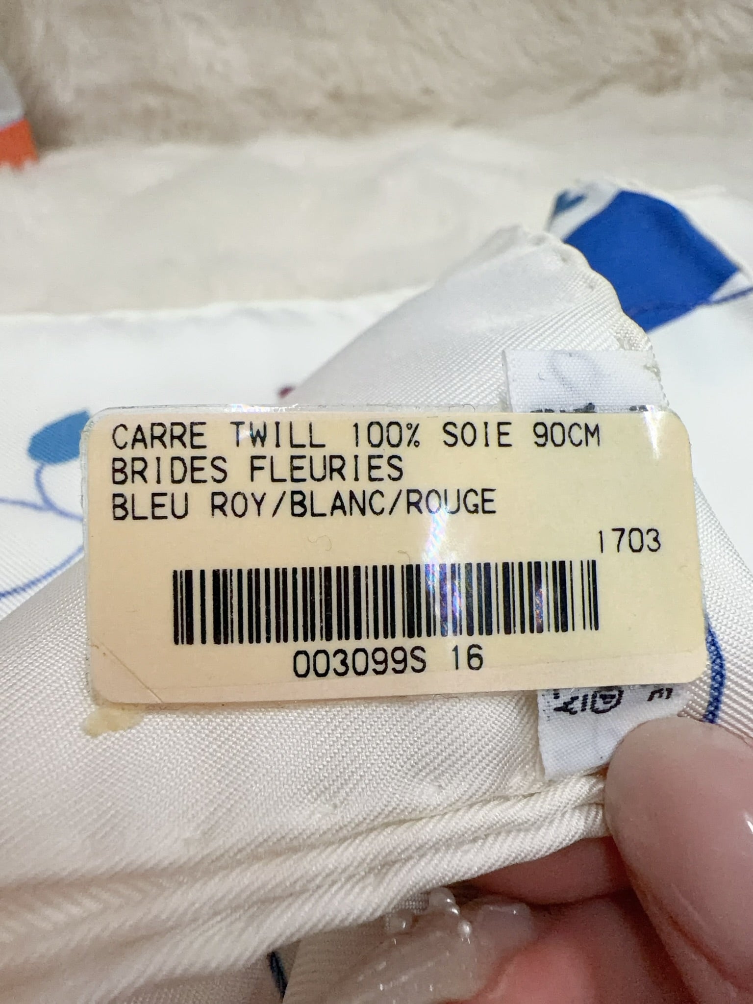 Hermès Brides Fleuries 90 Silk Scarf