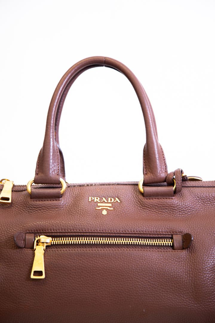 Prada Top Handle Handbag Brown