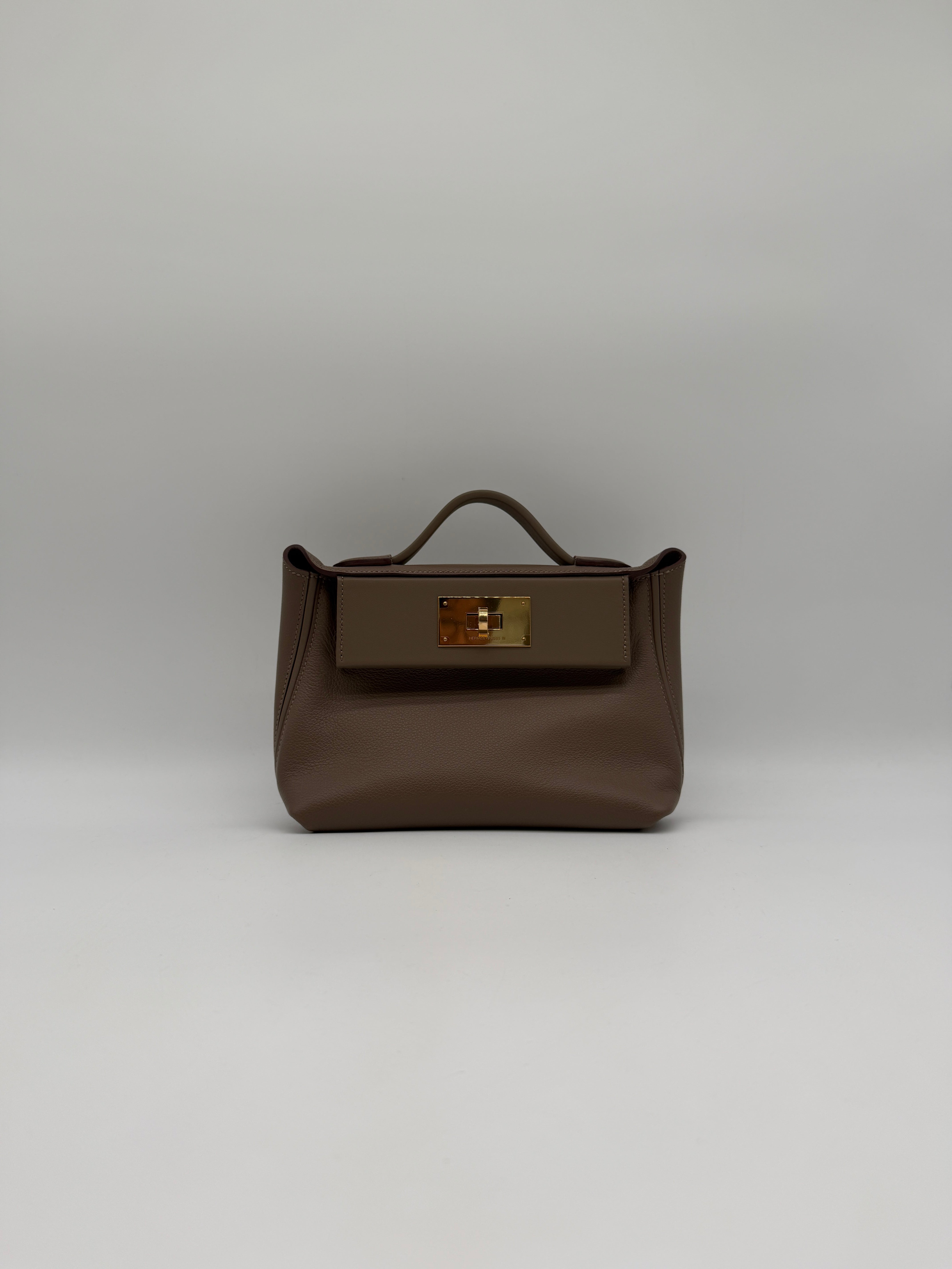 Hermès 24/24 - 21 Etoupe Evercolor/Swift Gold Hardware