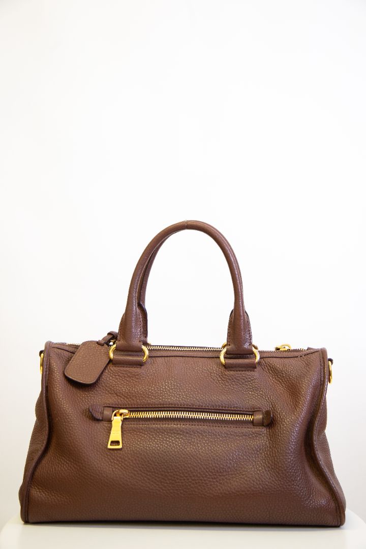 Prada Top Handle Handbag Brown