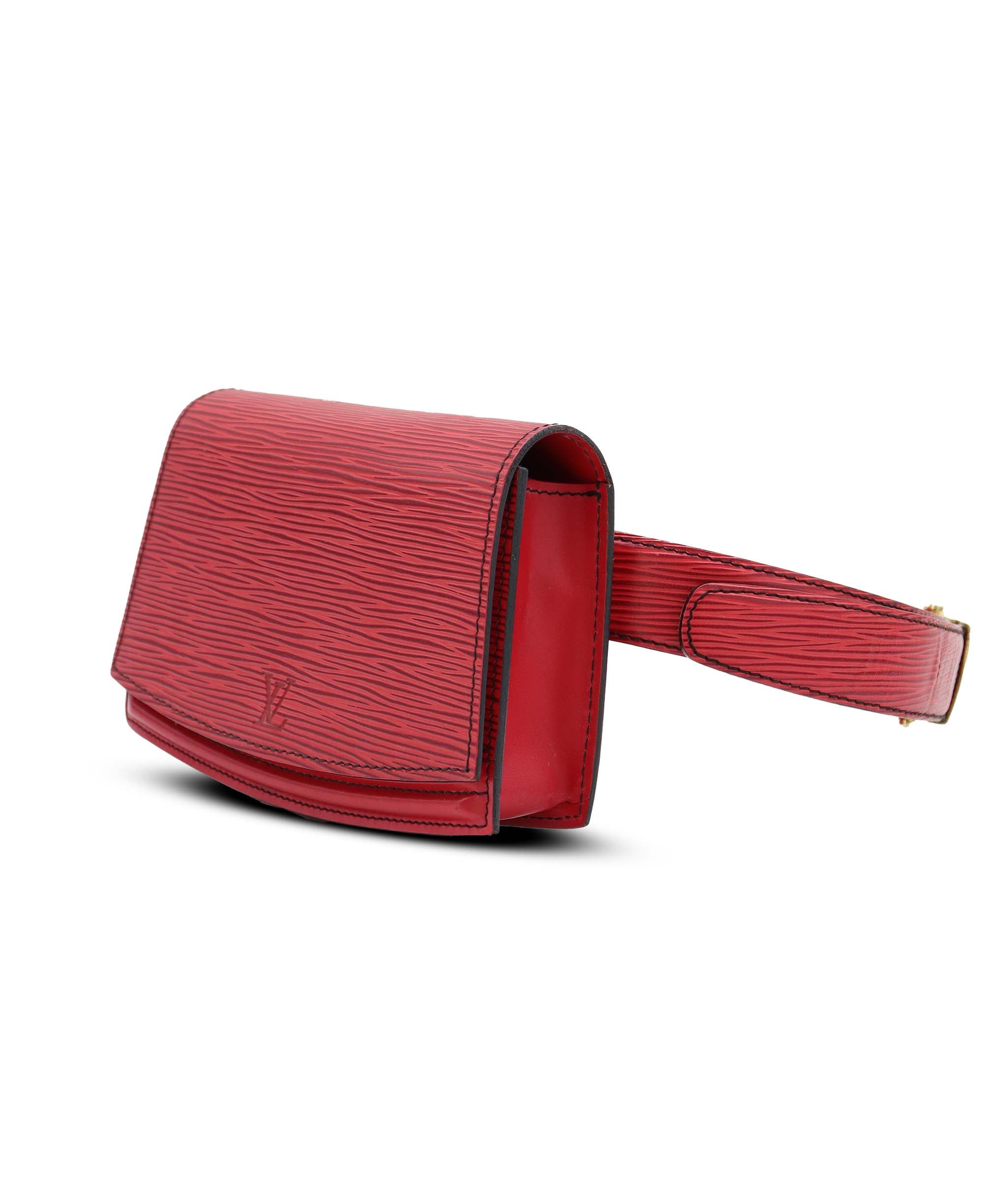 LOUIS VUITTON Epi Pochette Tillsit Waist bag Red M52607 LV Auth 150308 150308